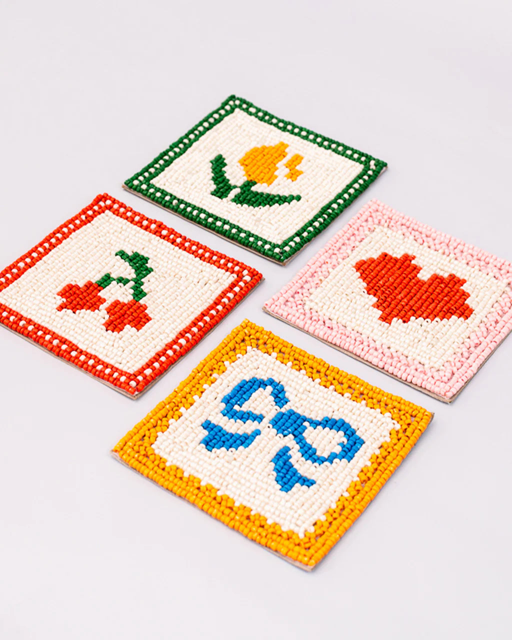 Beaded Coaster Set, Quilt