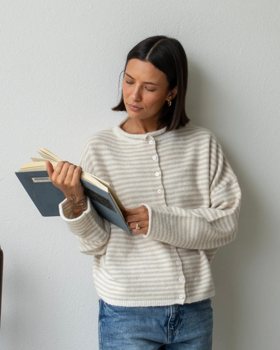 Maisie Sweater in Cream Stripe