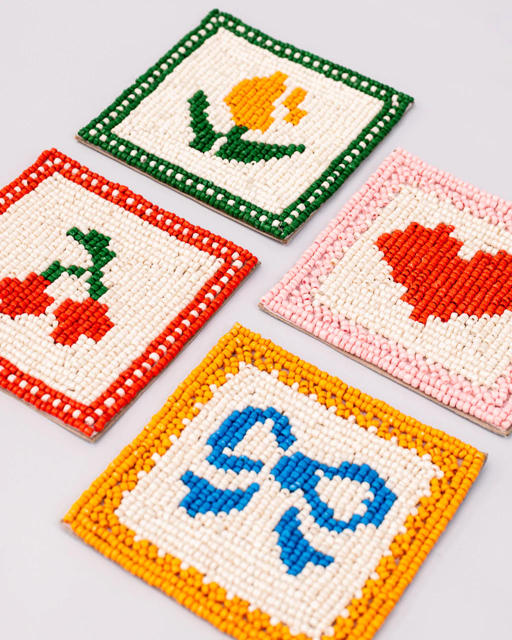 Beaded Coaster Set, Quilt