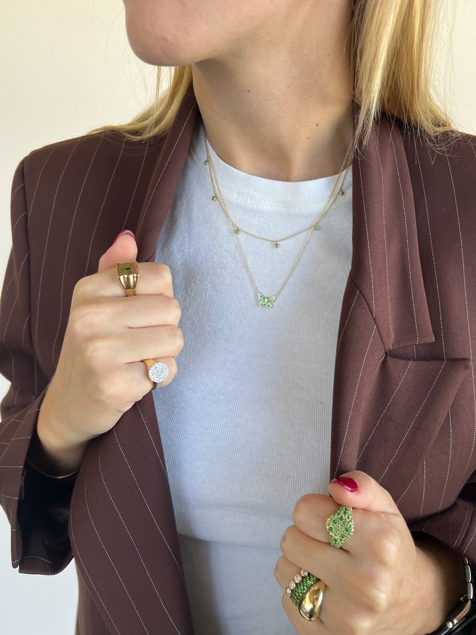 Mini Emerald Drop Necklace