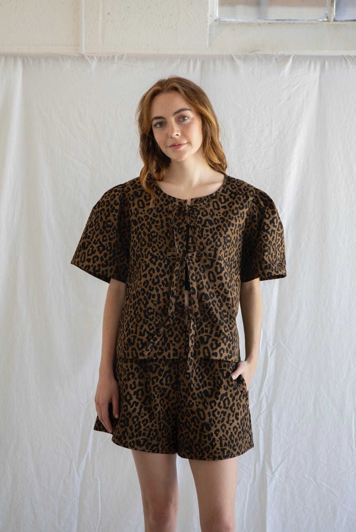 Joan Leopard Top