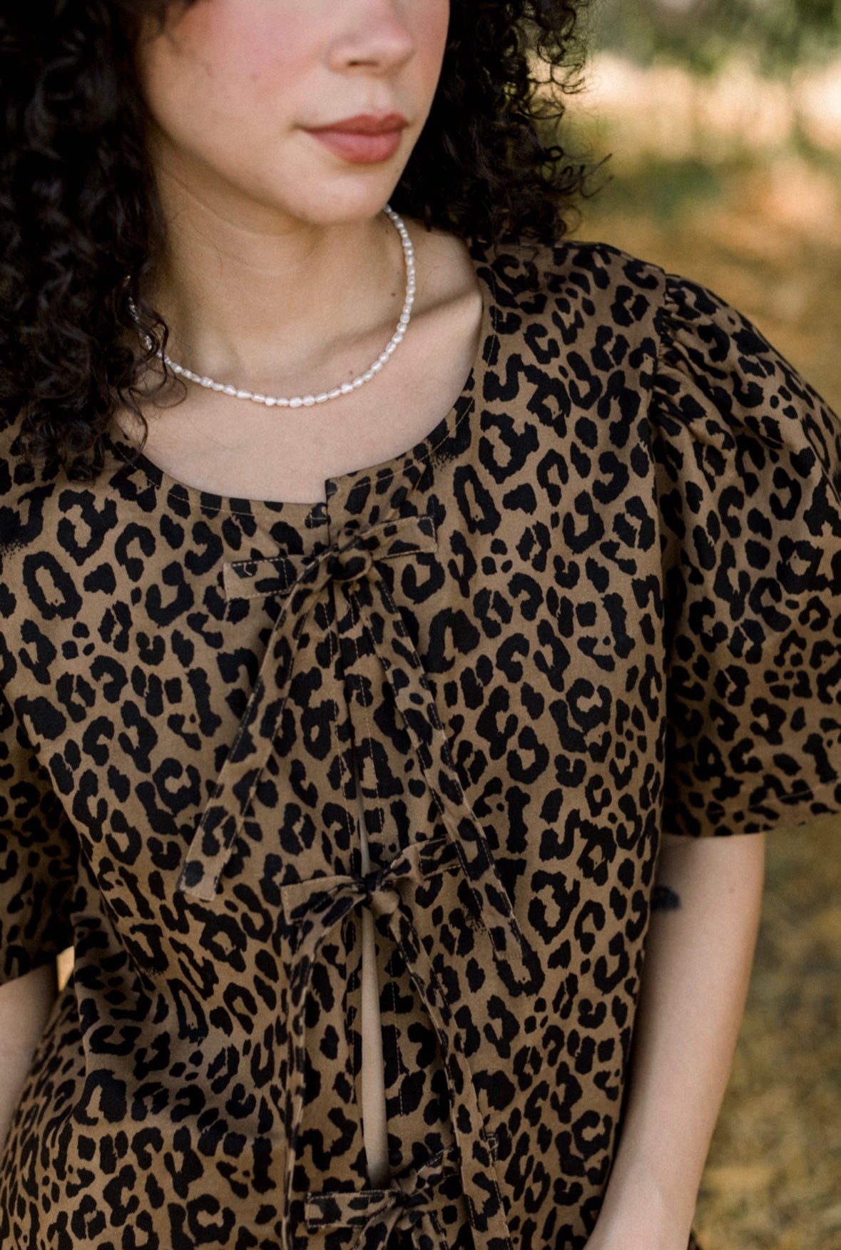 Joan Leopard Top