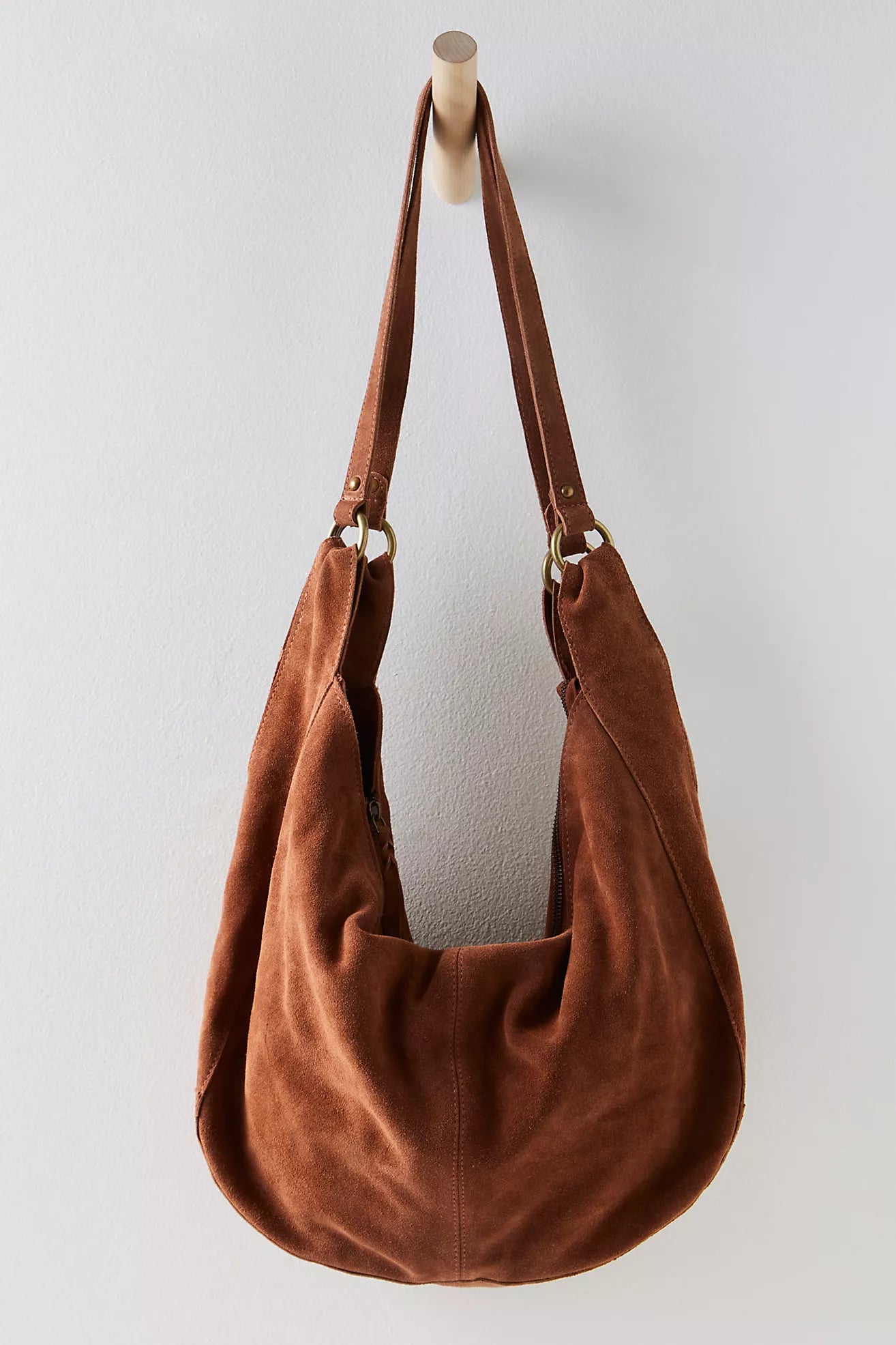 Roma Suede Tote in Rust