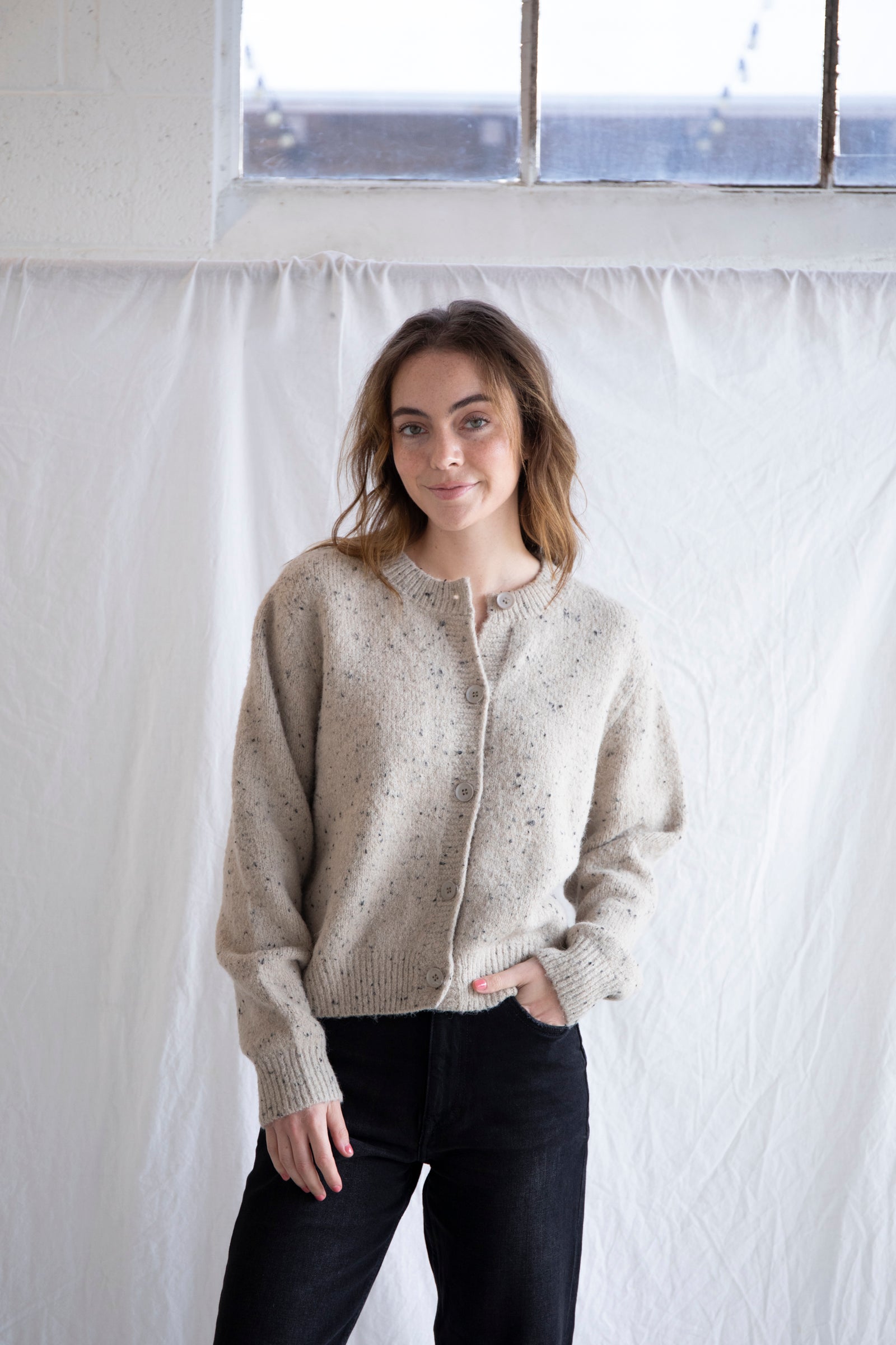 Copenhagen Cardigan in Taupe