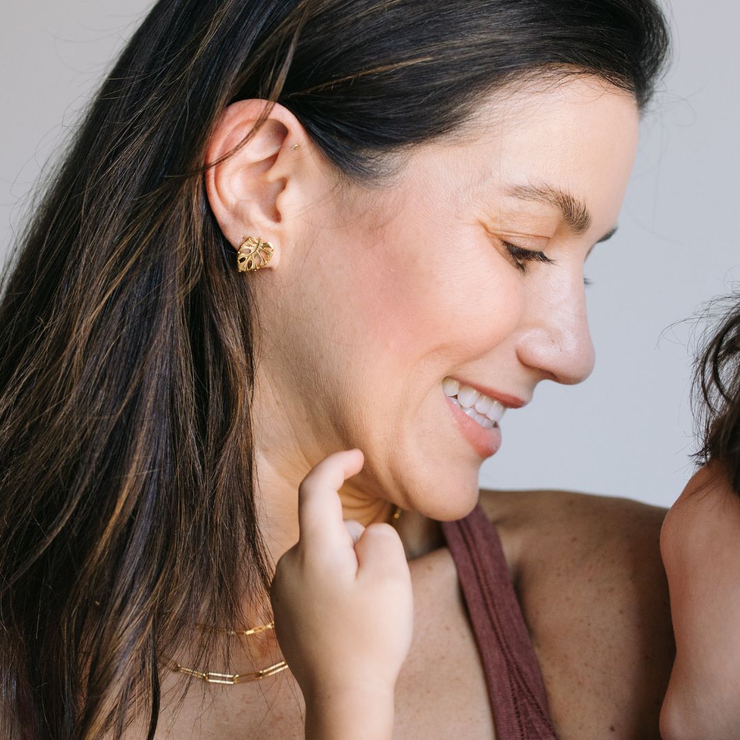 Monstera Earrings