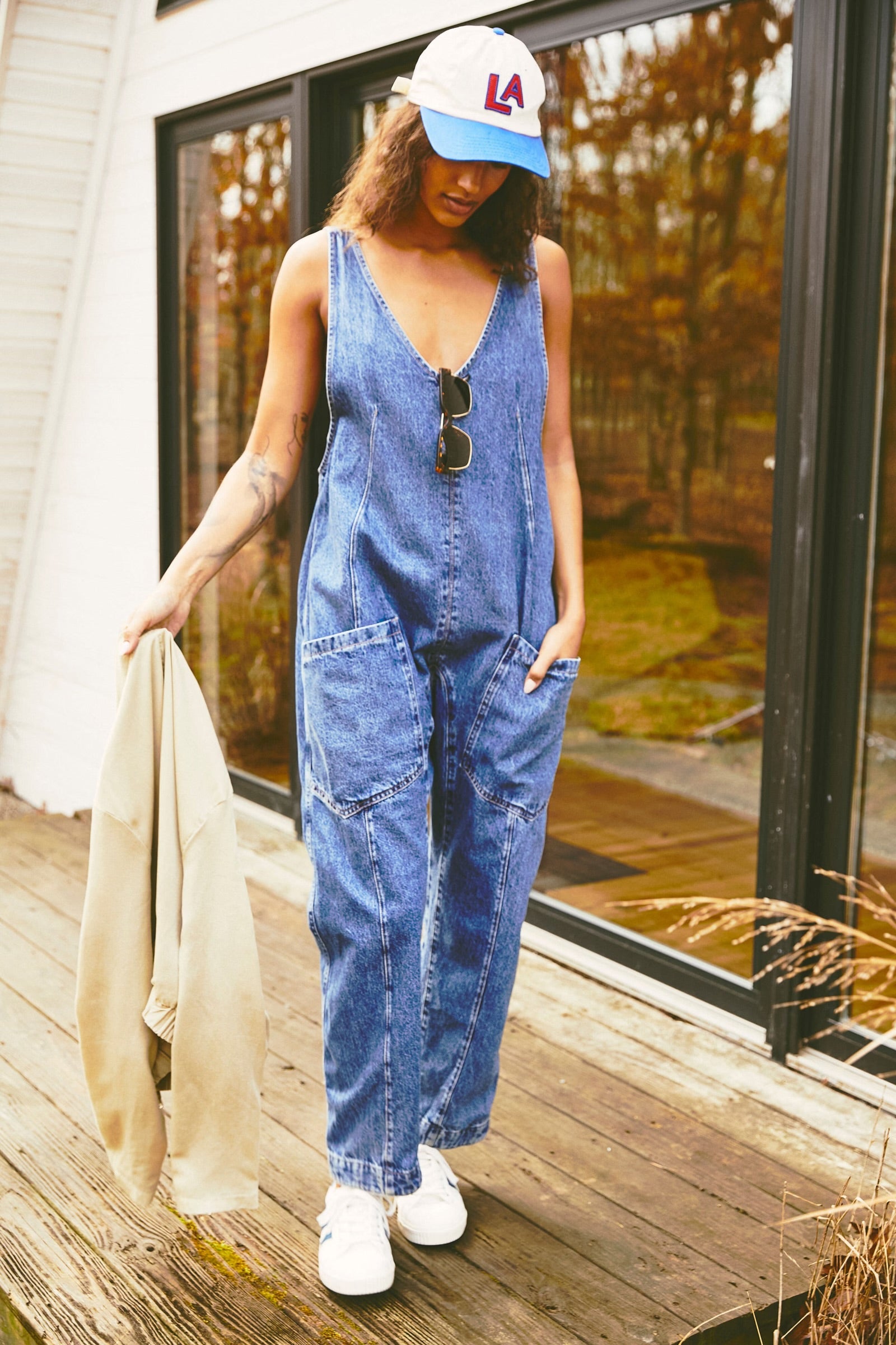 High Roller Jumpsuit in Sapphire Blue