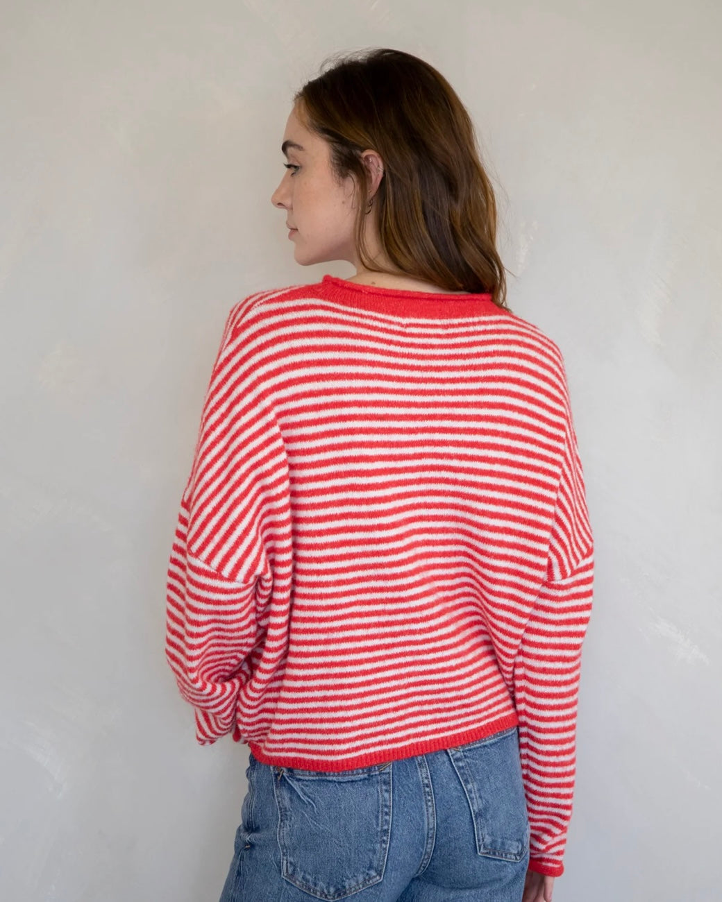 Maisie Sweater in Poppy Stripe