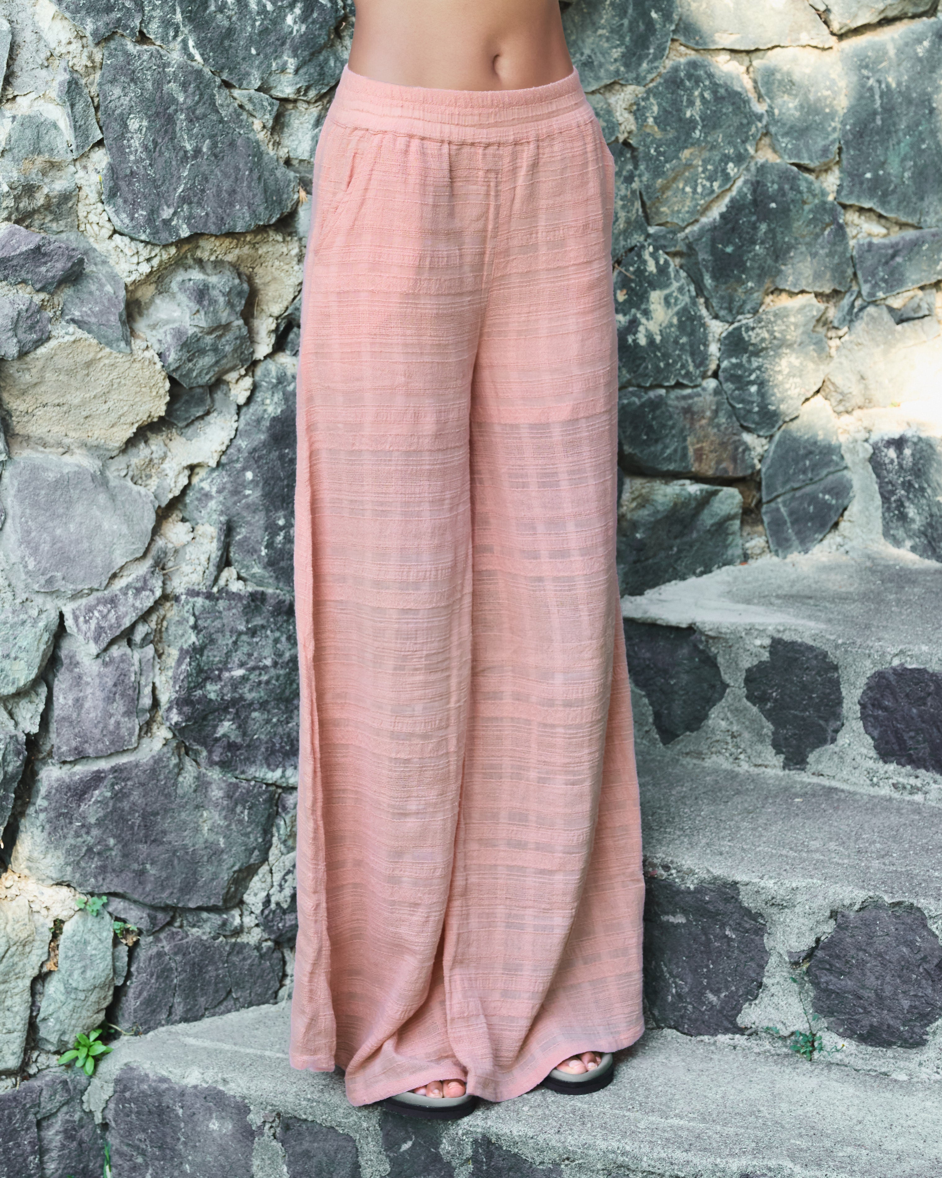 Icaria Trousers in Dusty Pink