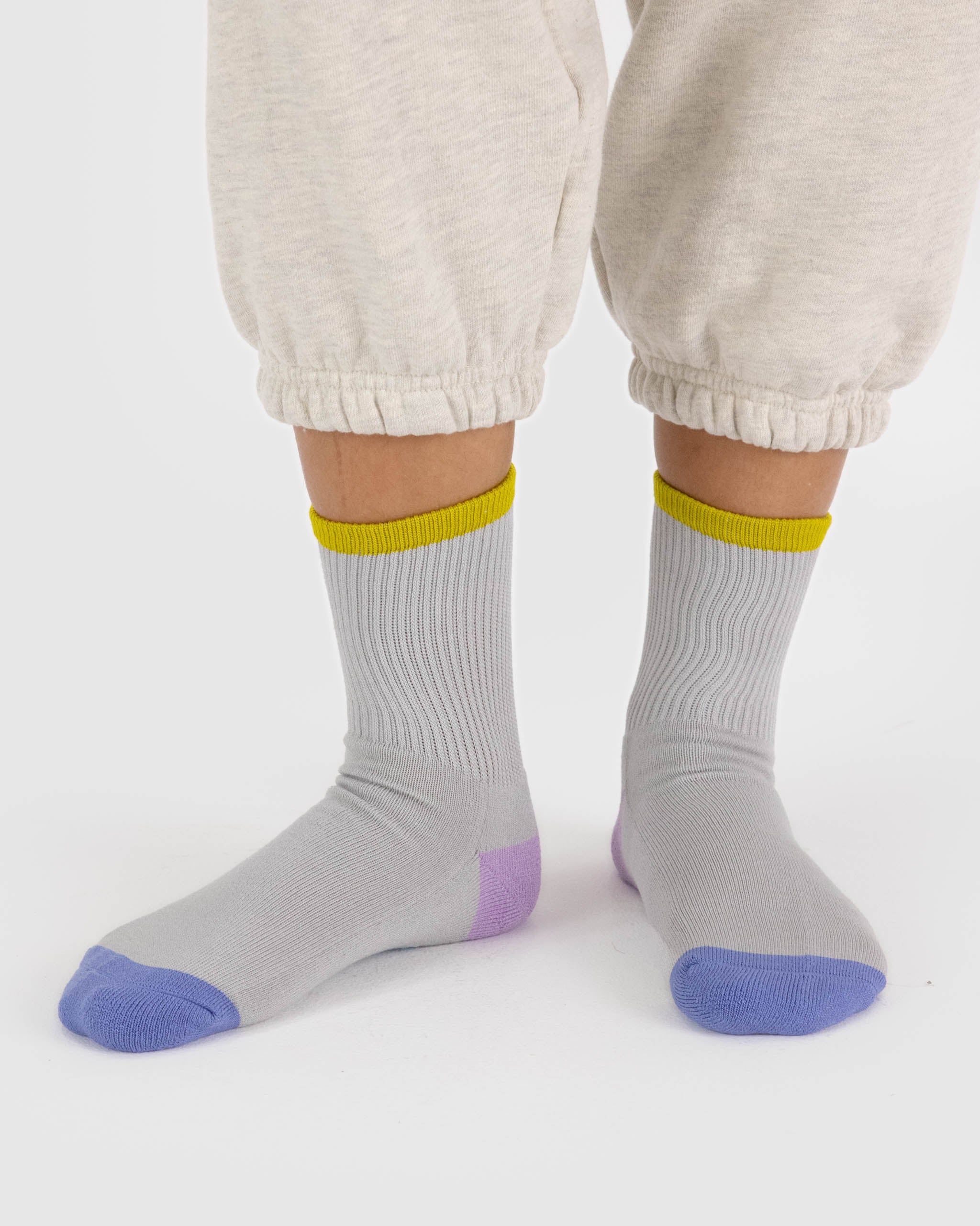 Ribbed Sock in Fog Mix