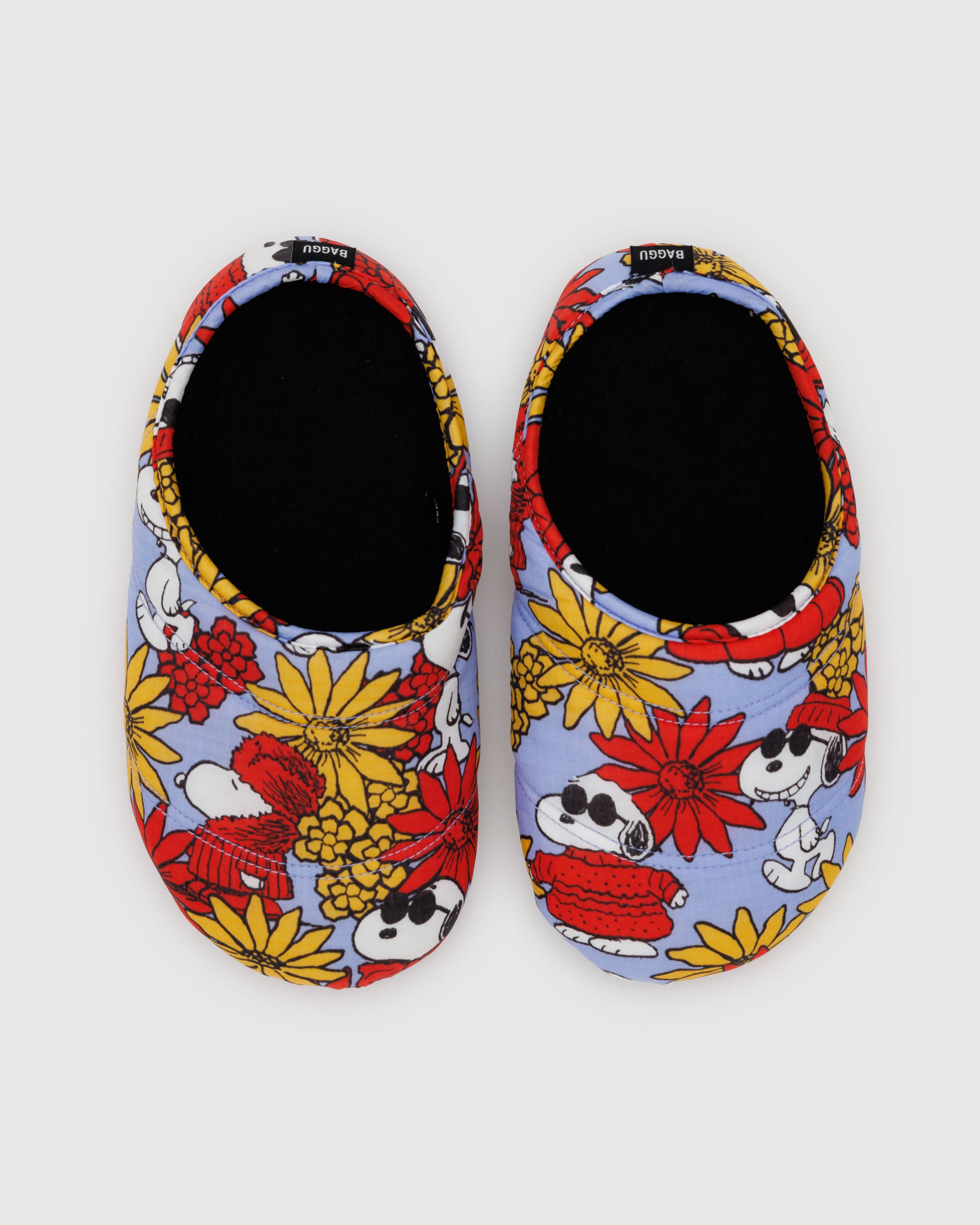 Puffy Slippers in Floral Snoopy