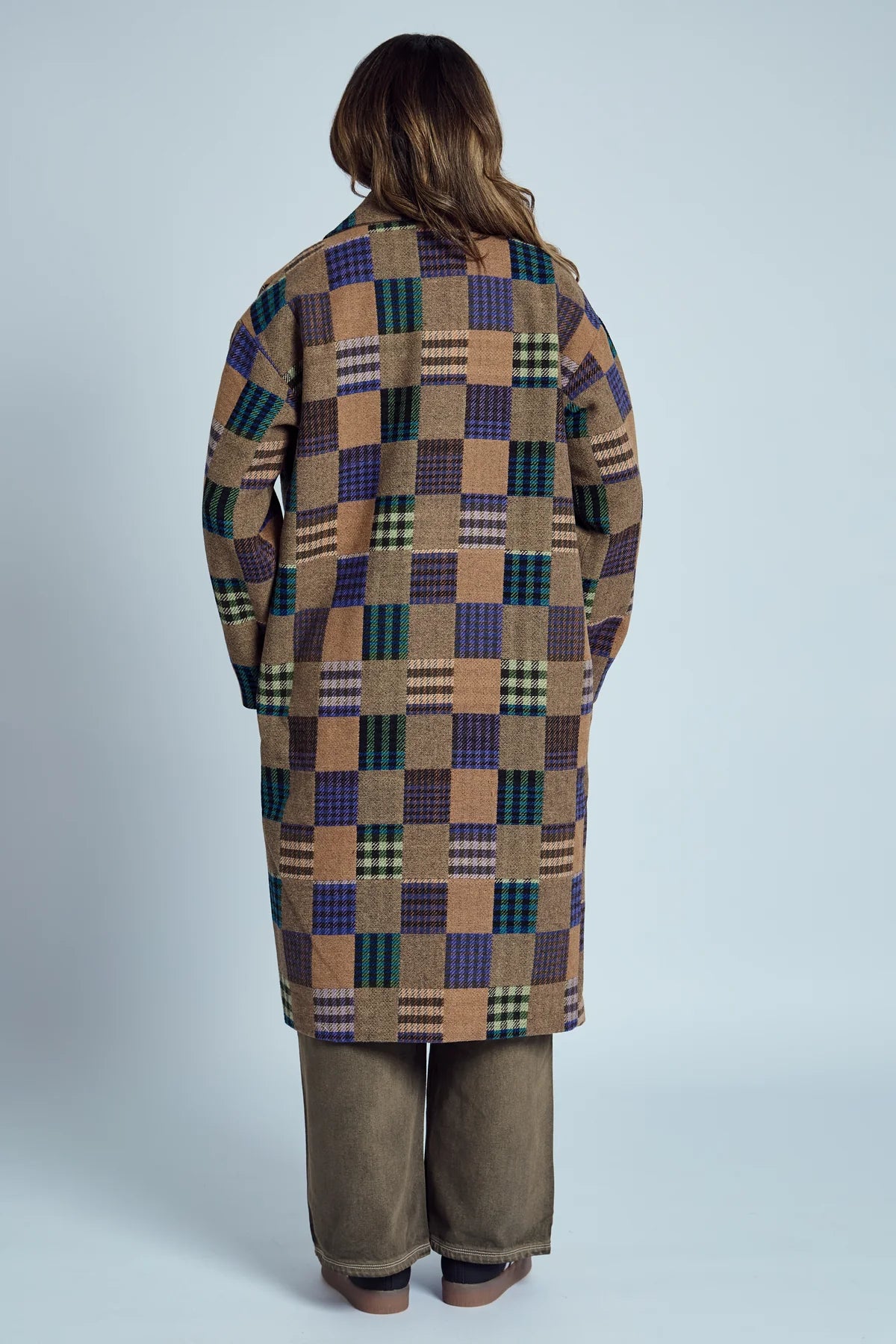 Emrys Patchwork Long Line Coat