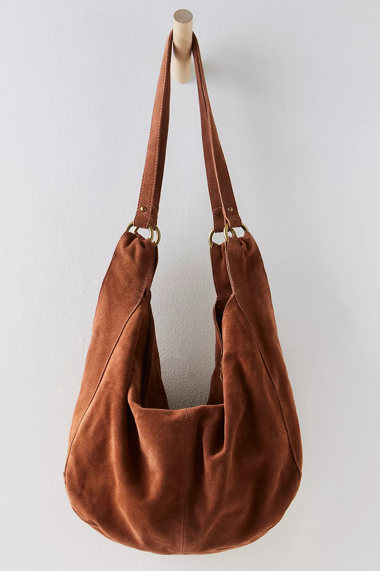 Roma Suede Tote in Rust