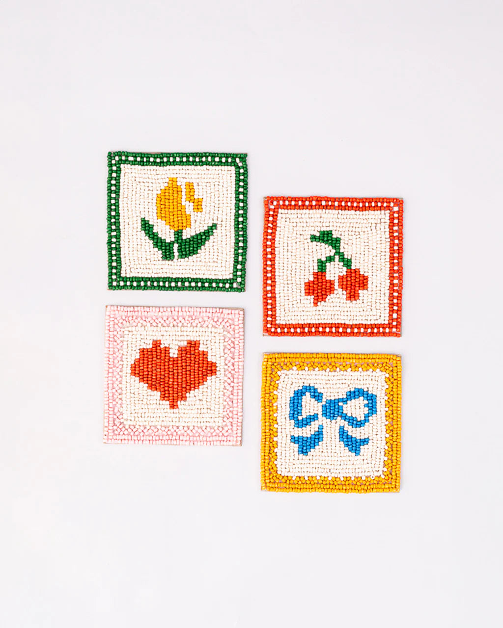 Beaded Coaster Set, Quilt