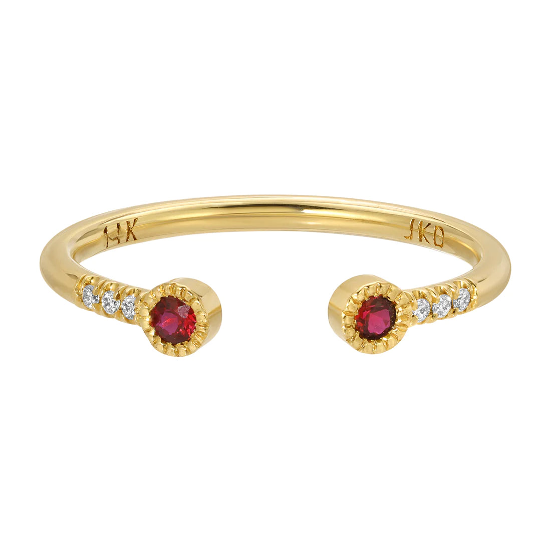 Ruby Bezel Equilibrium Cuff Ring