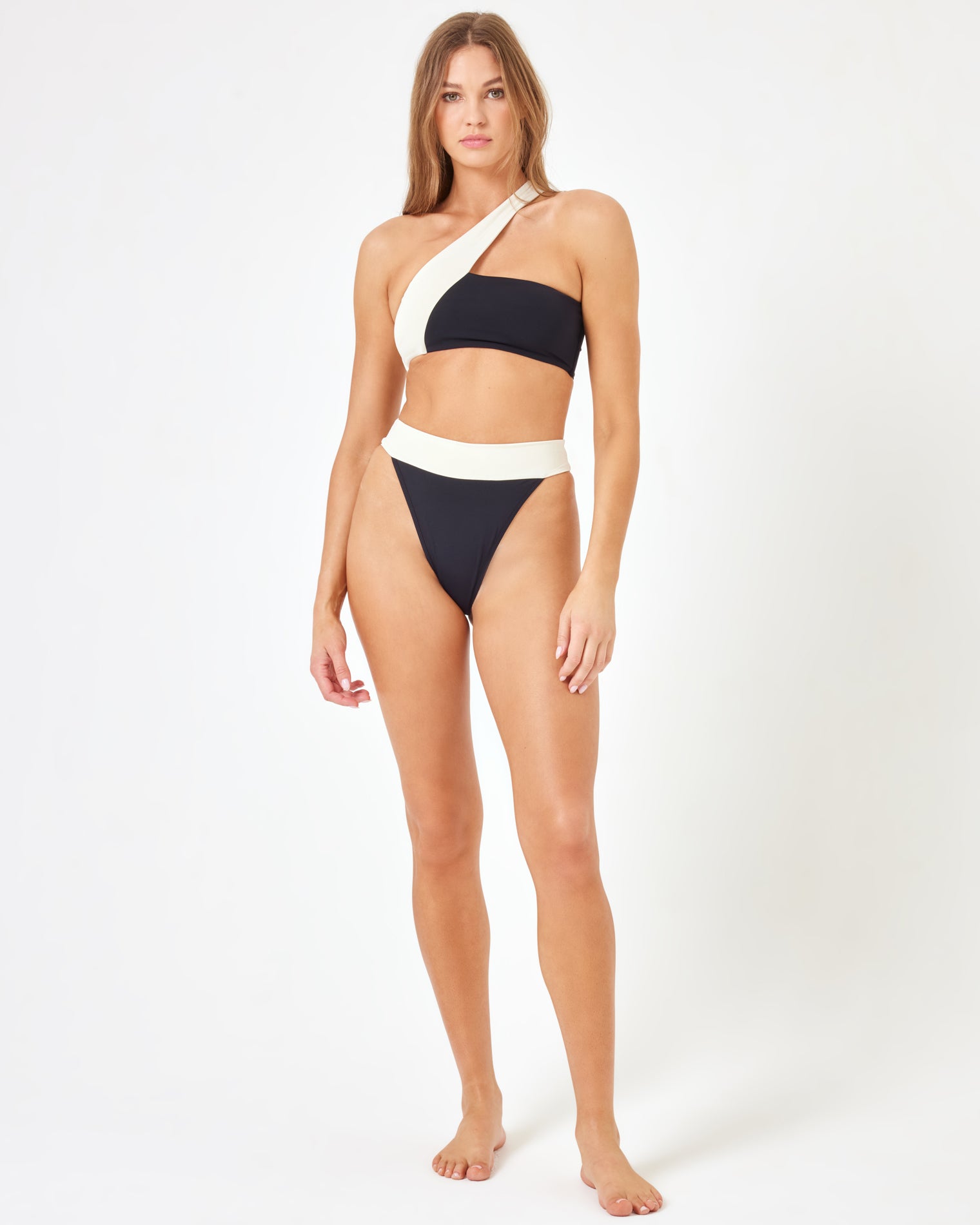 Lola Bikini Bottom - Black-Cream