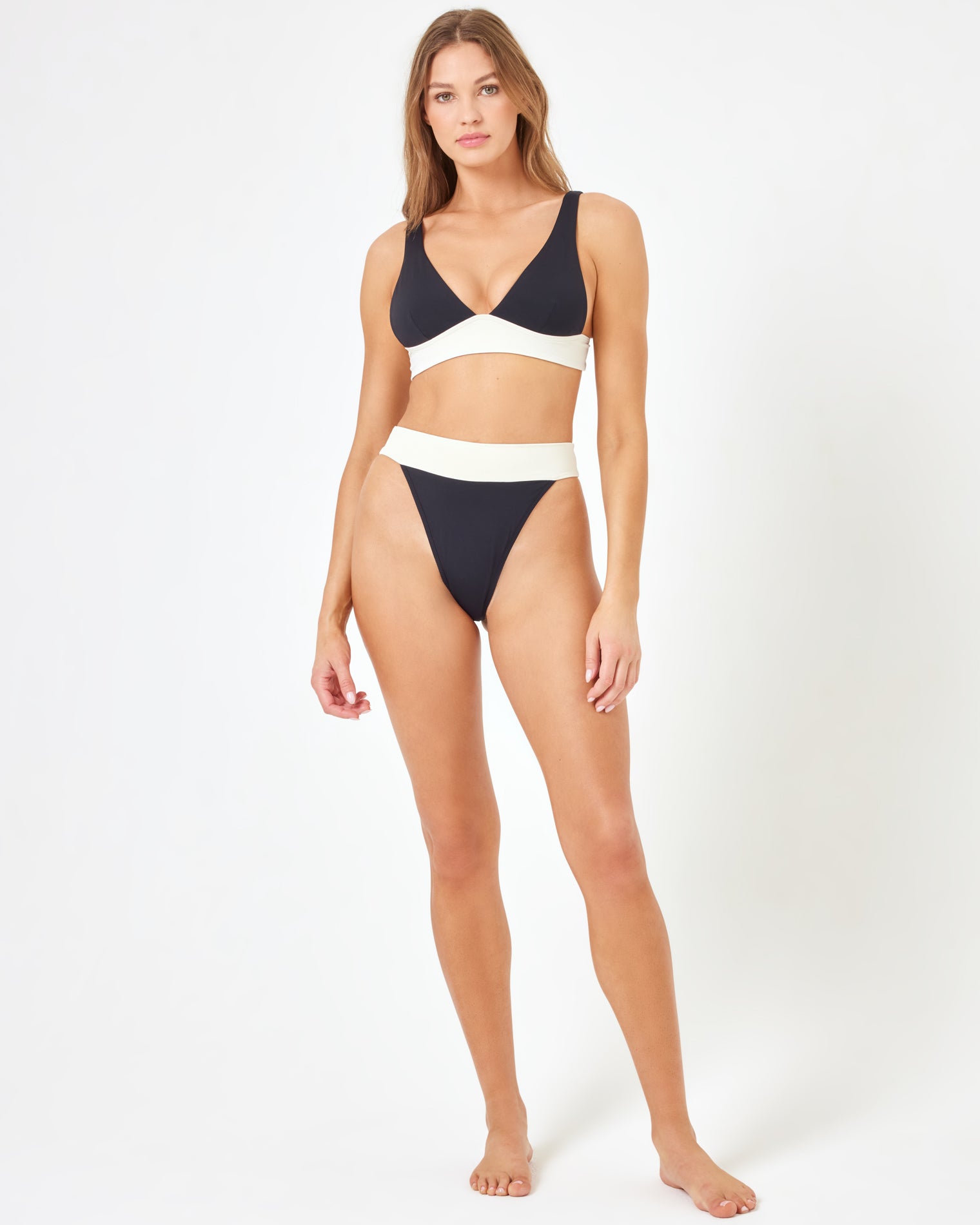 Lola Bikini Bottom - Black-Cream