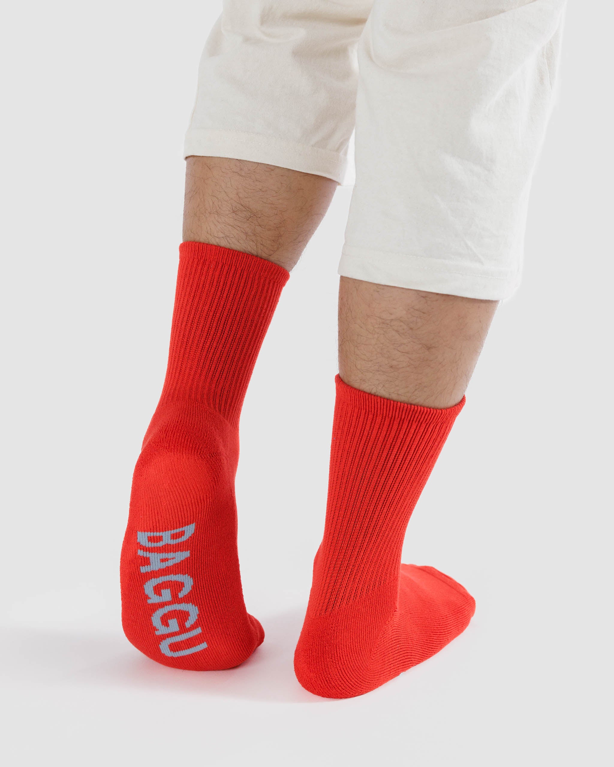 Ribbed Sock in Candy Apple Red