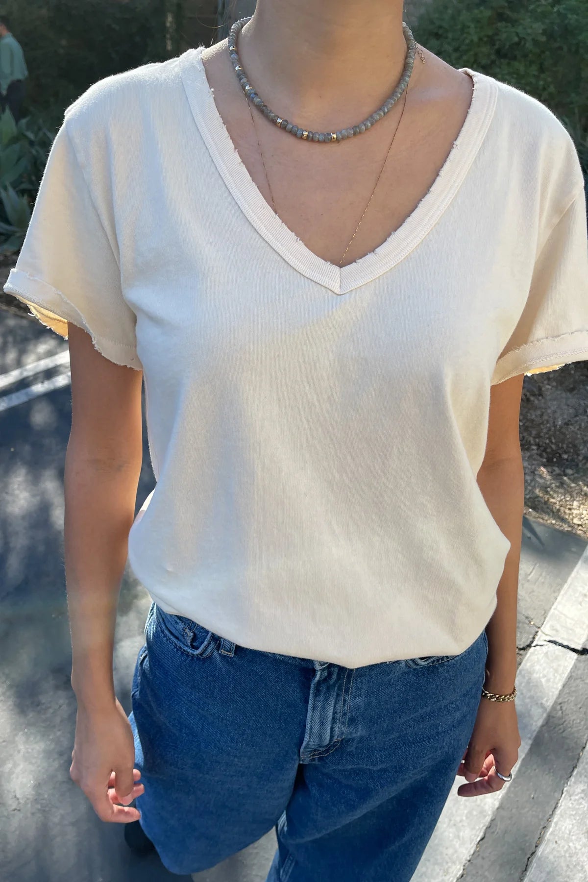 Organic Cotton La Vie Tee in Horchata