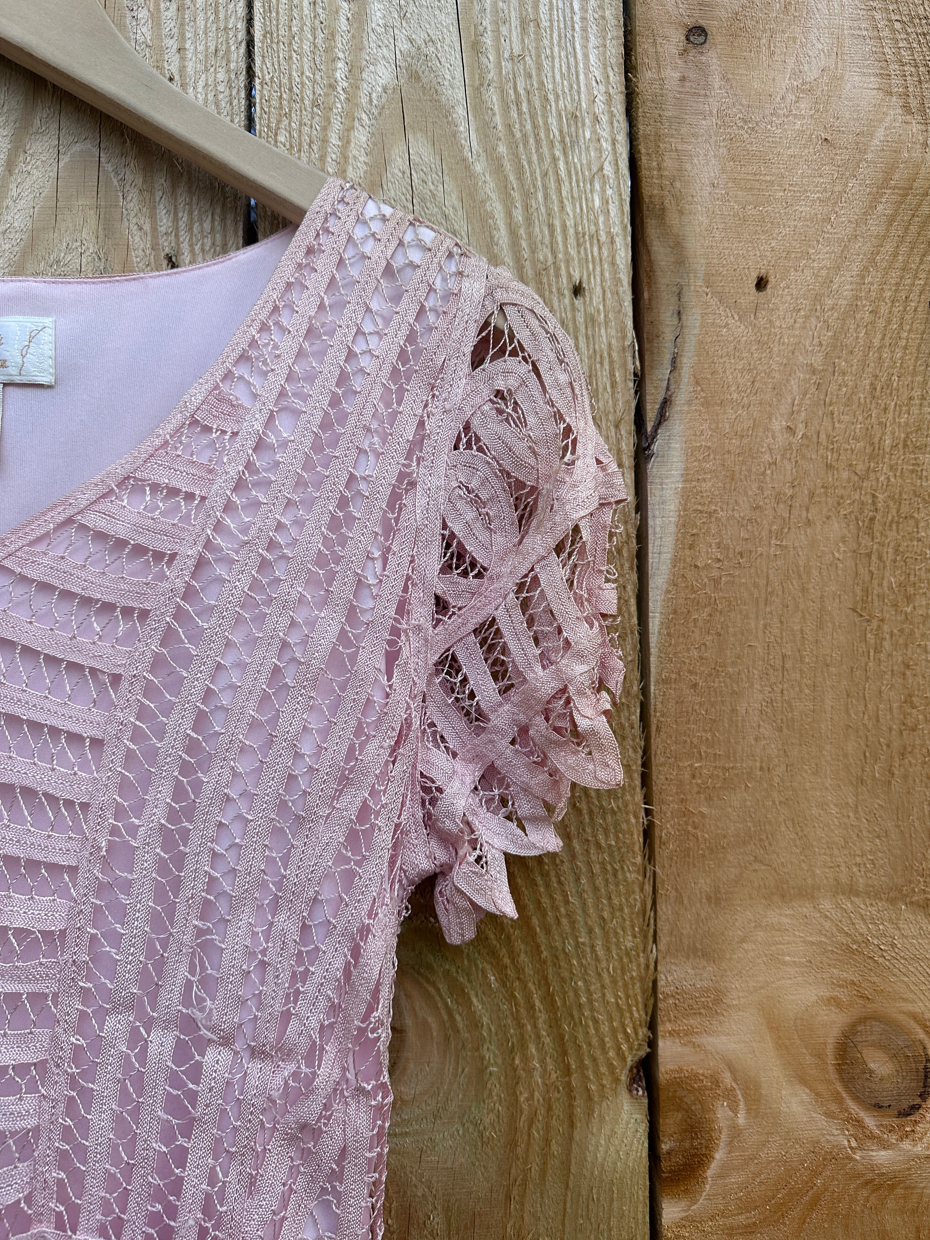 Vintage Pink Lace Dress