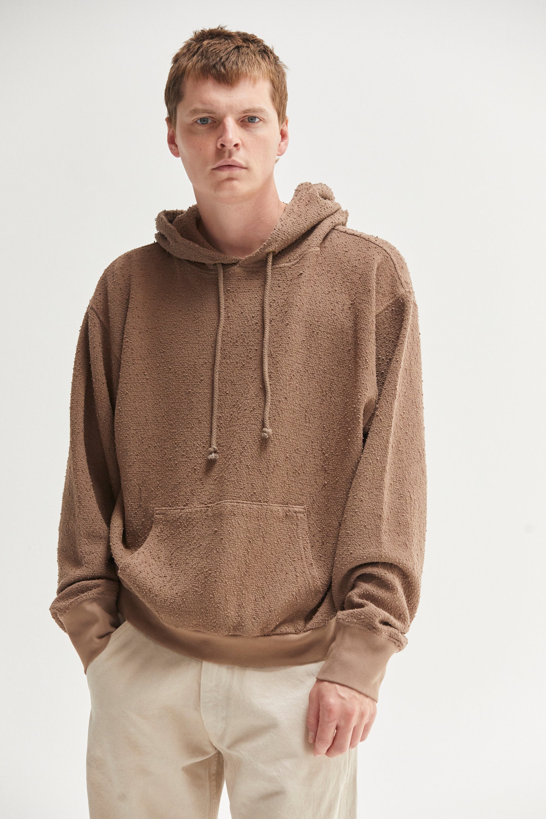 Joseph Boucle Hoodie in Mushroom