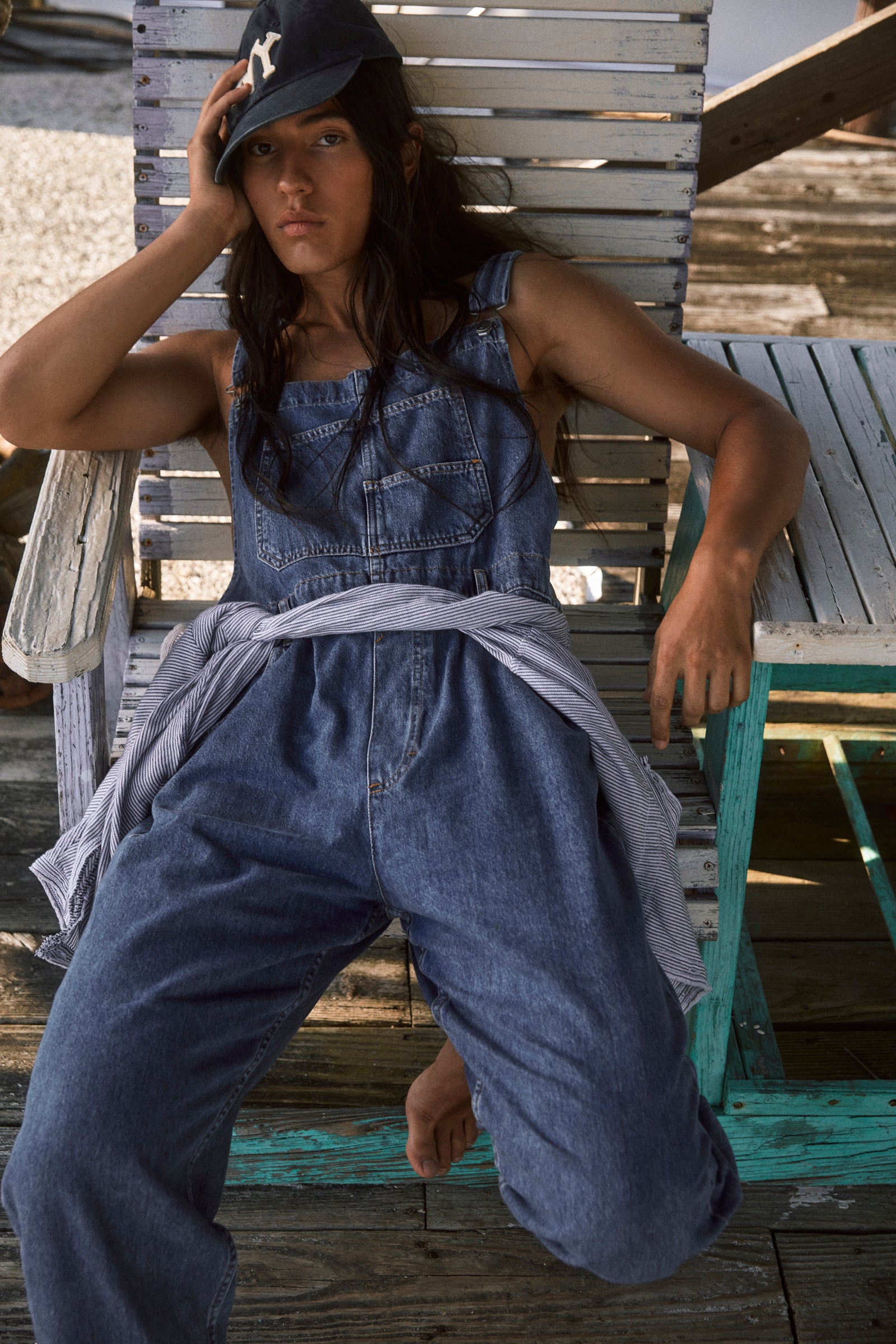 Ziggy Denim Overalls in Sapphire Blue