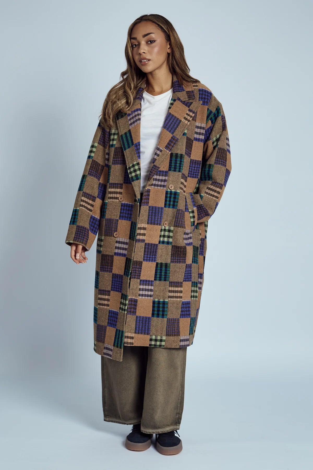 Emrys Patchwork Long Line Coat