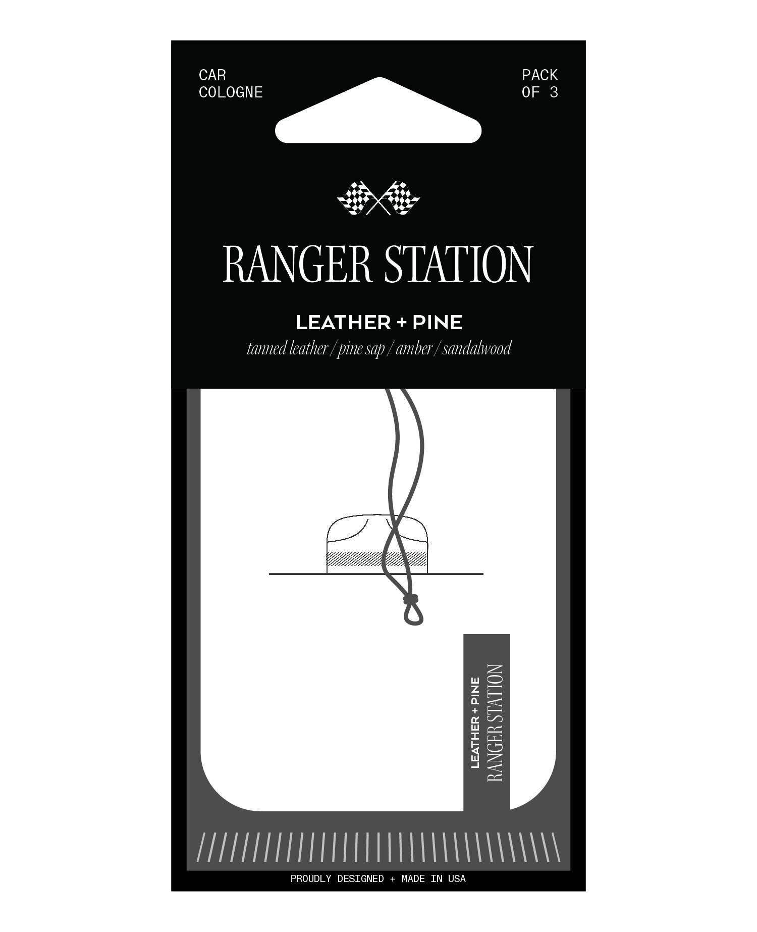 Leather + Pine Car Cologne (3-Pack)