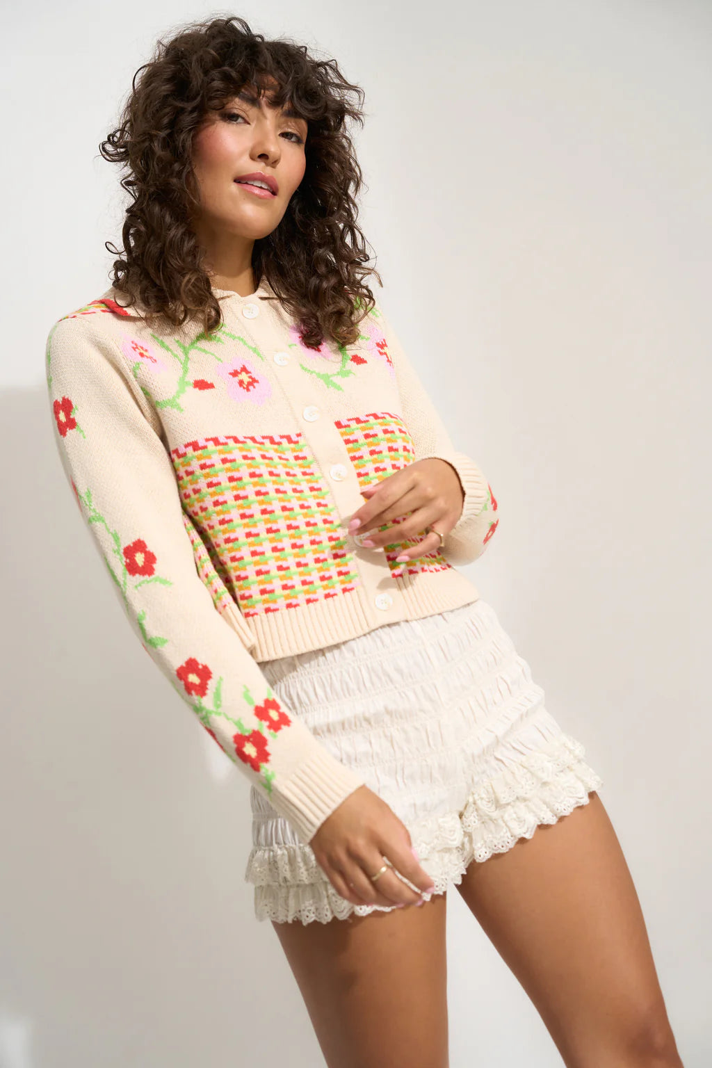 Teagan Sweater in Rose Multi