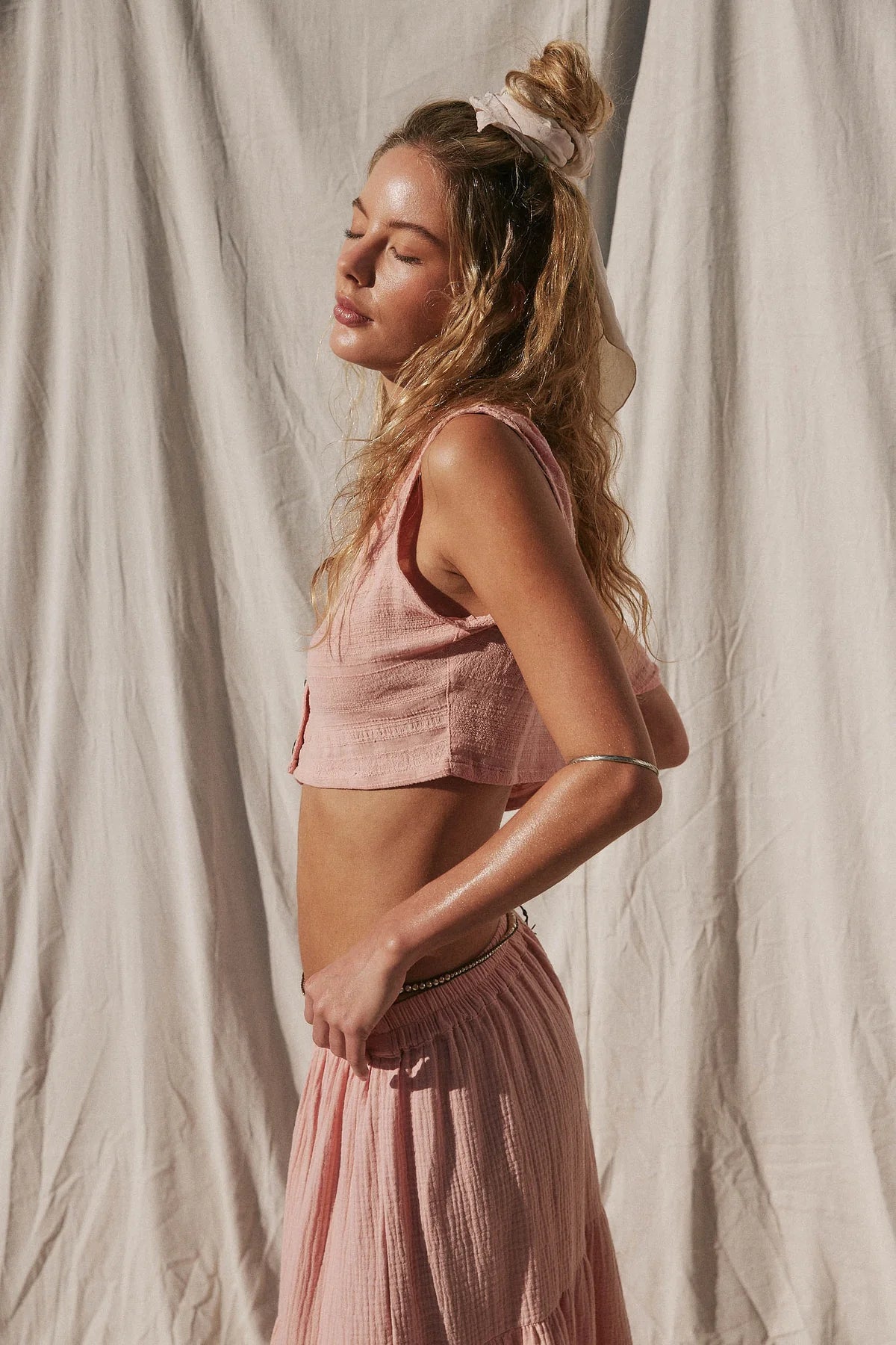 Crivelli Tank Top in Dusty Pink