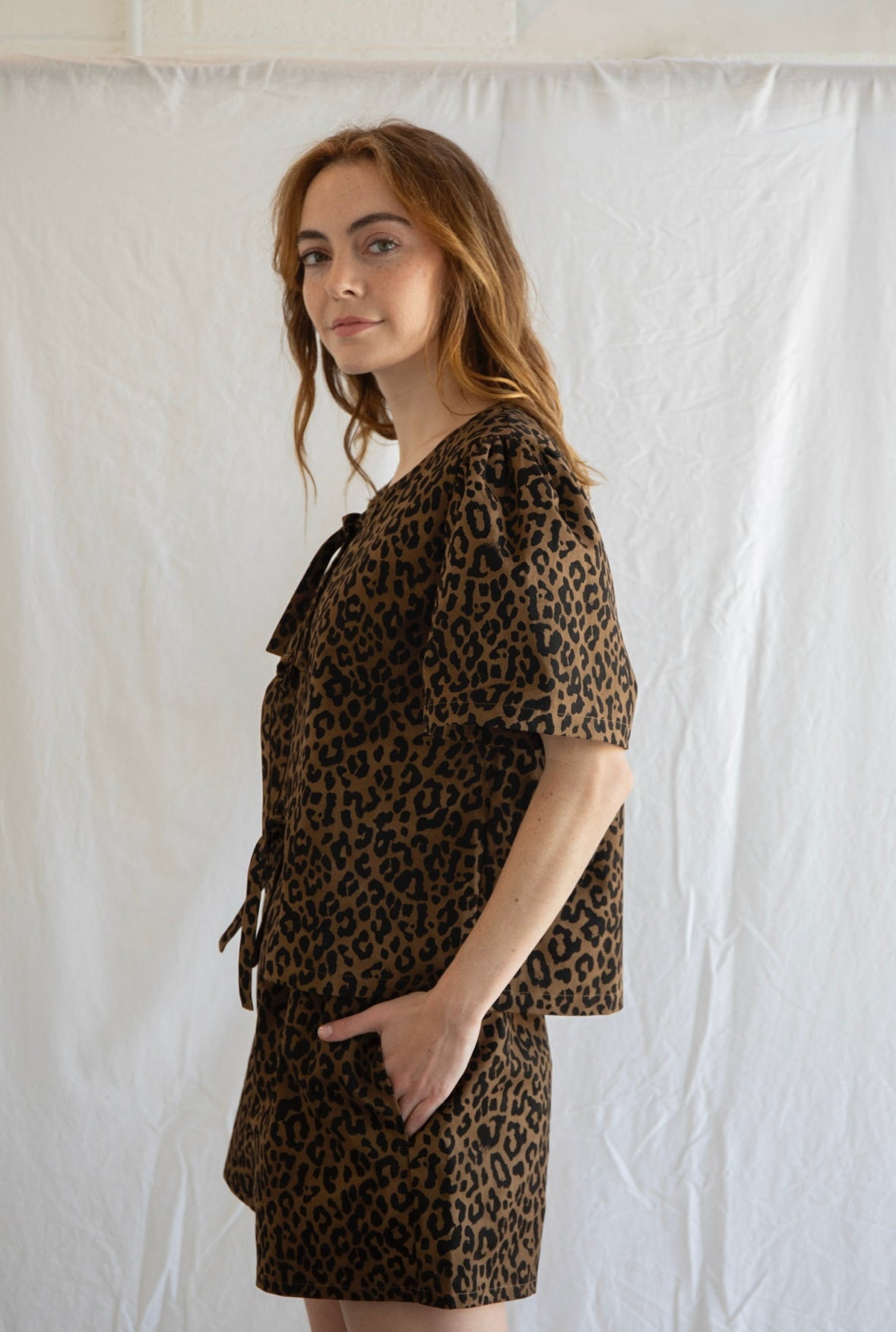 Joan Leopard Top