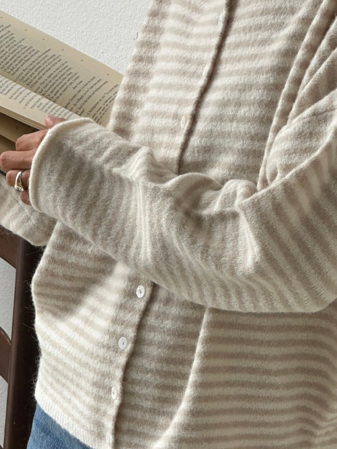 Maisie Sweater in Cream Stripe