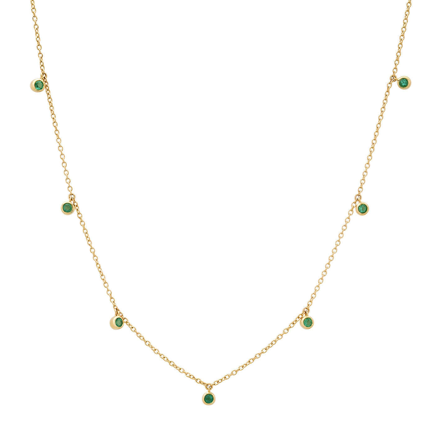 Mini Emerald Drop Necklace