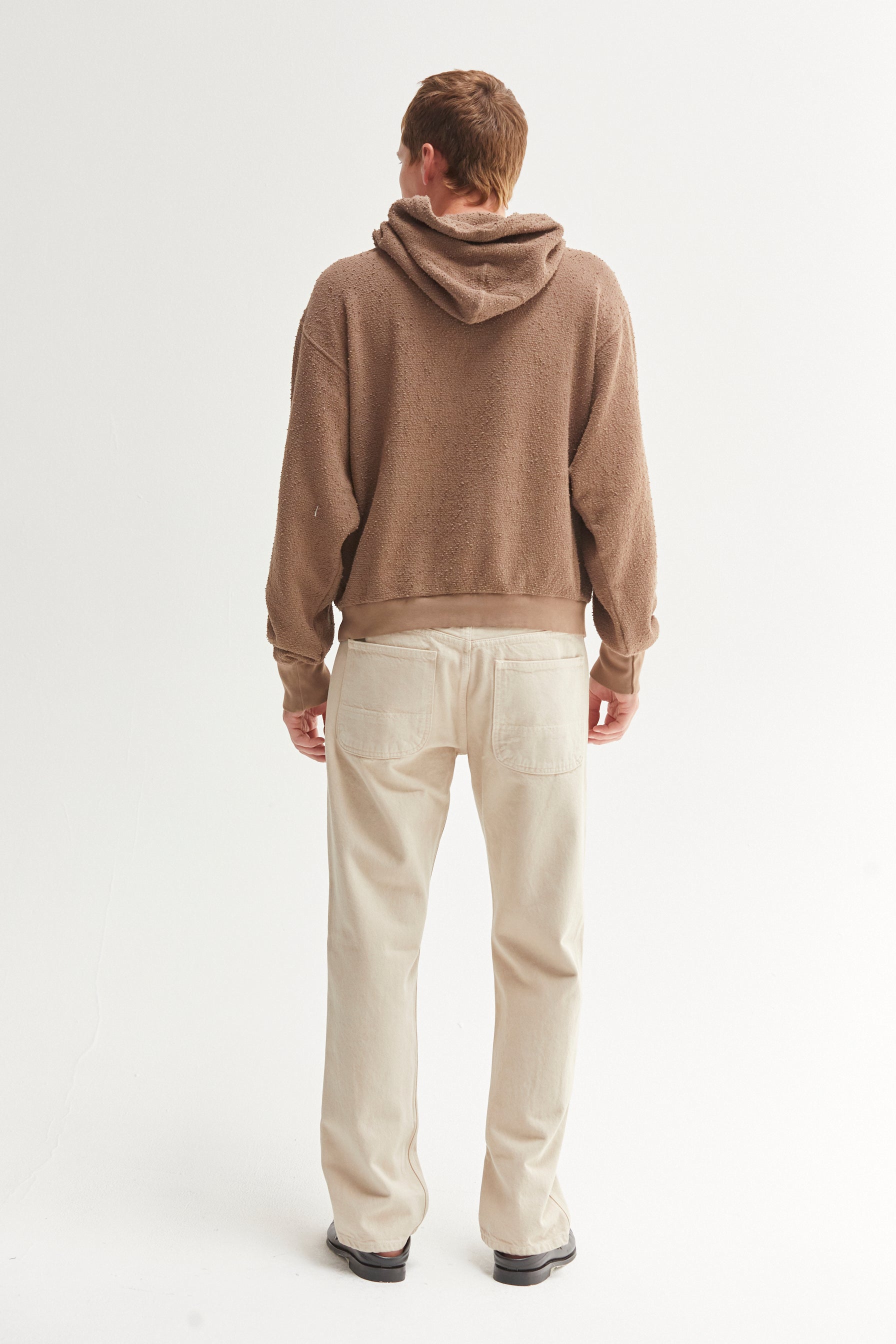 Joseph Boucle Hoodie in Mushroom