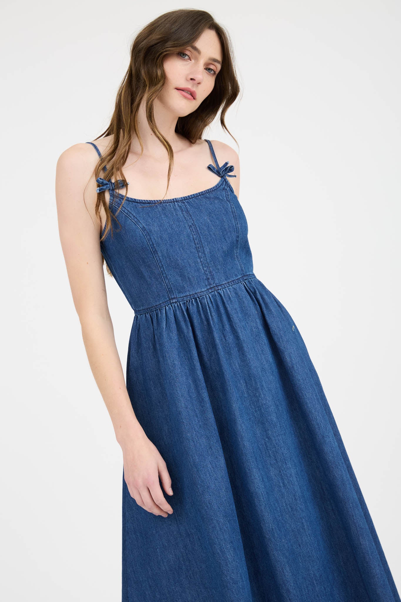 Maxine Denim Midi Dress