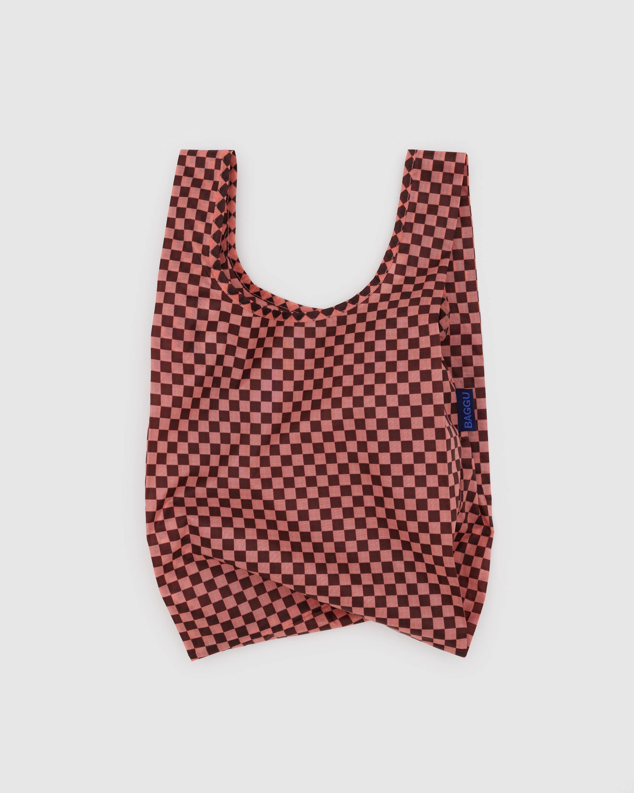 Baby Baggu in Pink Brown Check