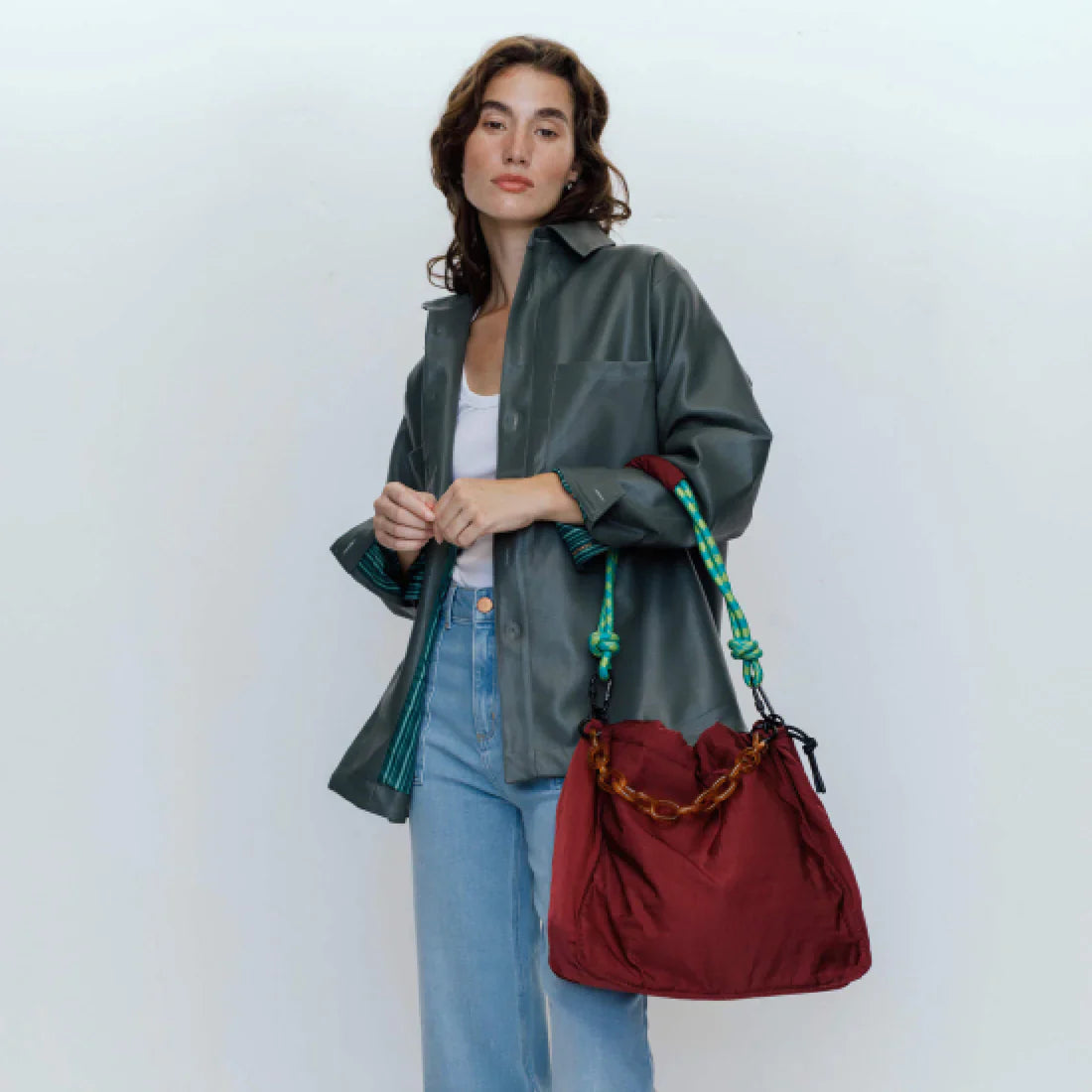 Rotunda Sant Hobo Bag in Bordeaux