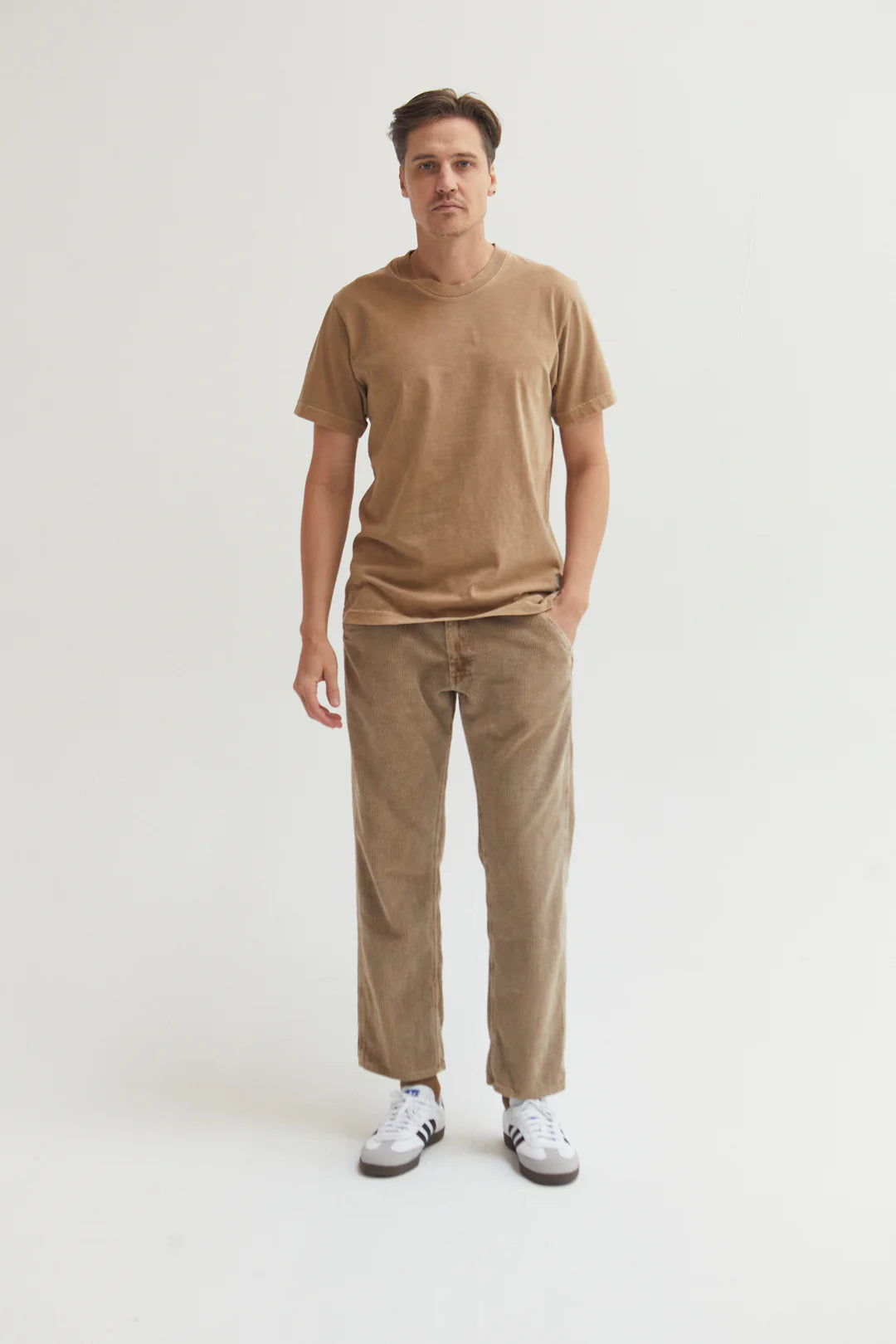 Logan Cord Work Pants in Latte