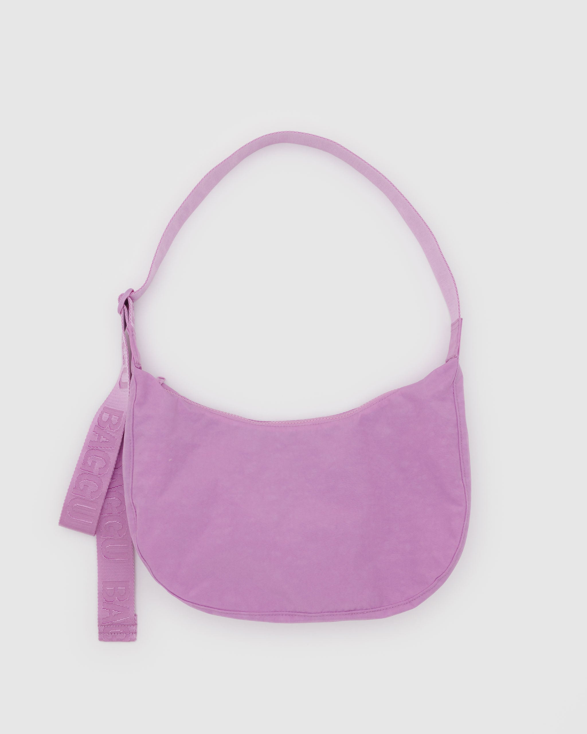 Medium Nylon Crescent Bag in Peony