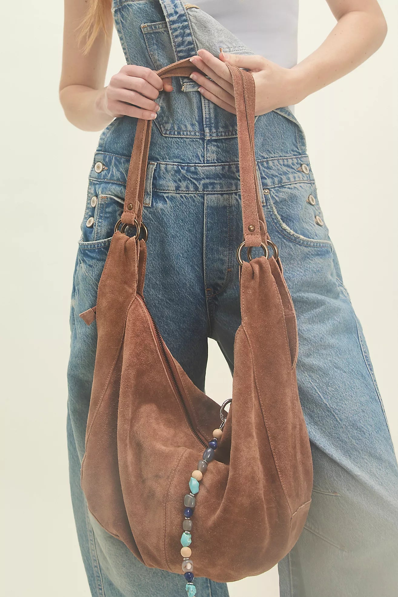 Roma Suede Tote in Rust