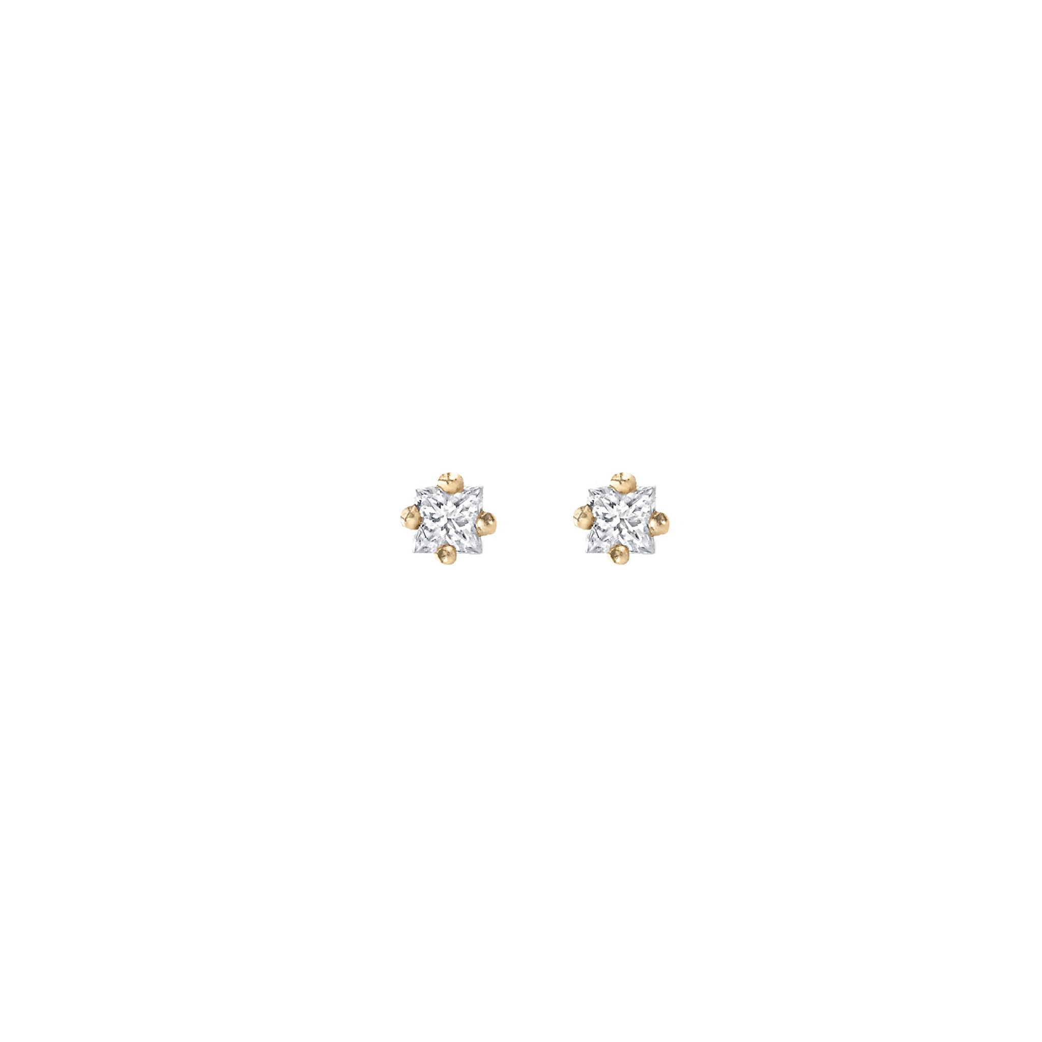 White Diamond Mini Princess Stud