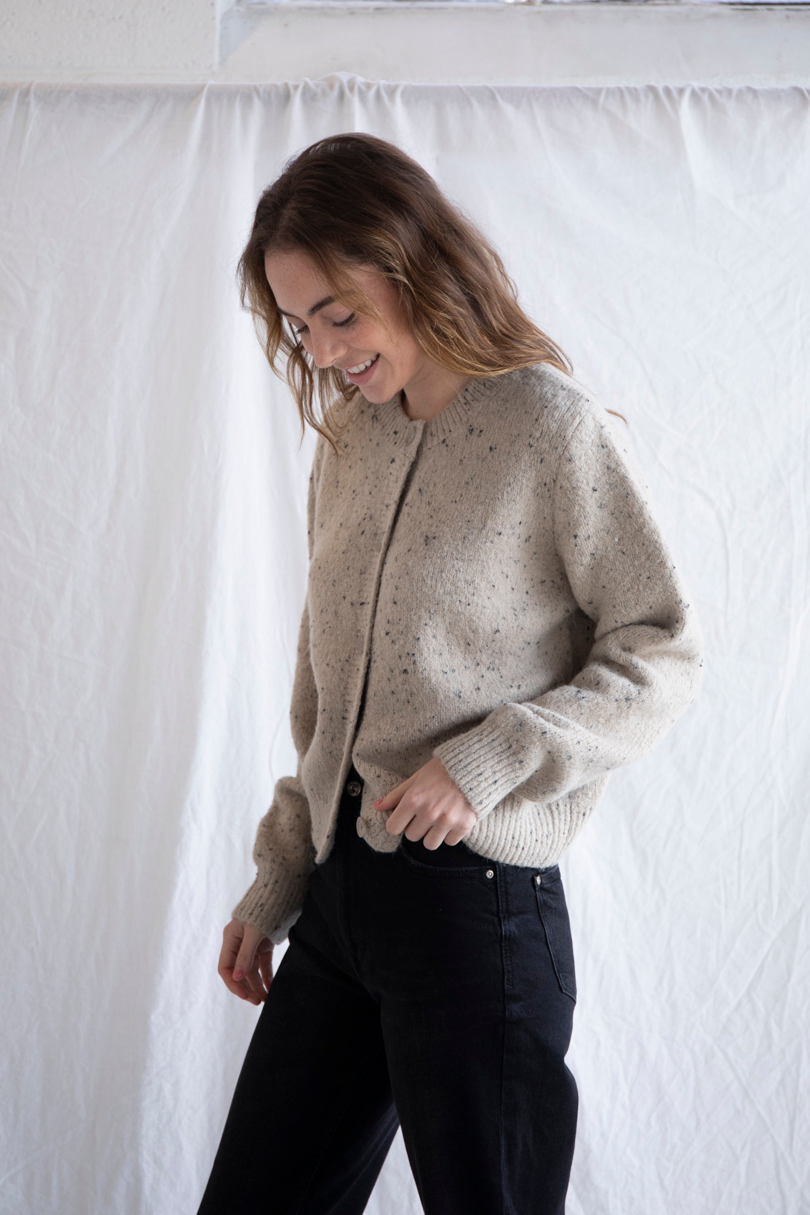 Copenhagen Cardigan in Taupe