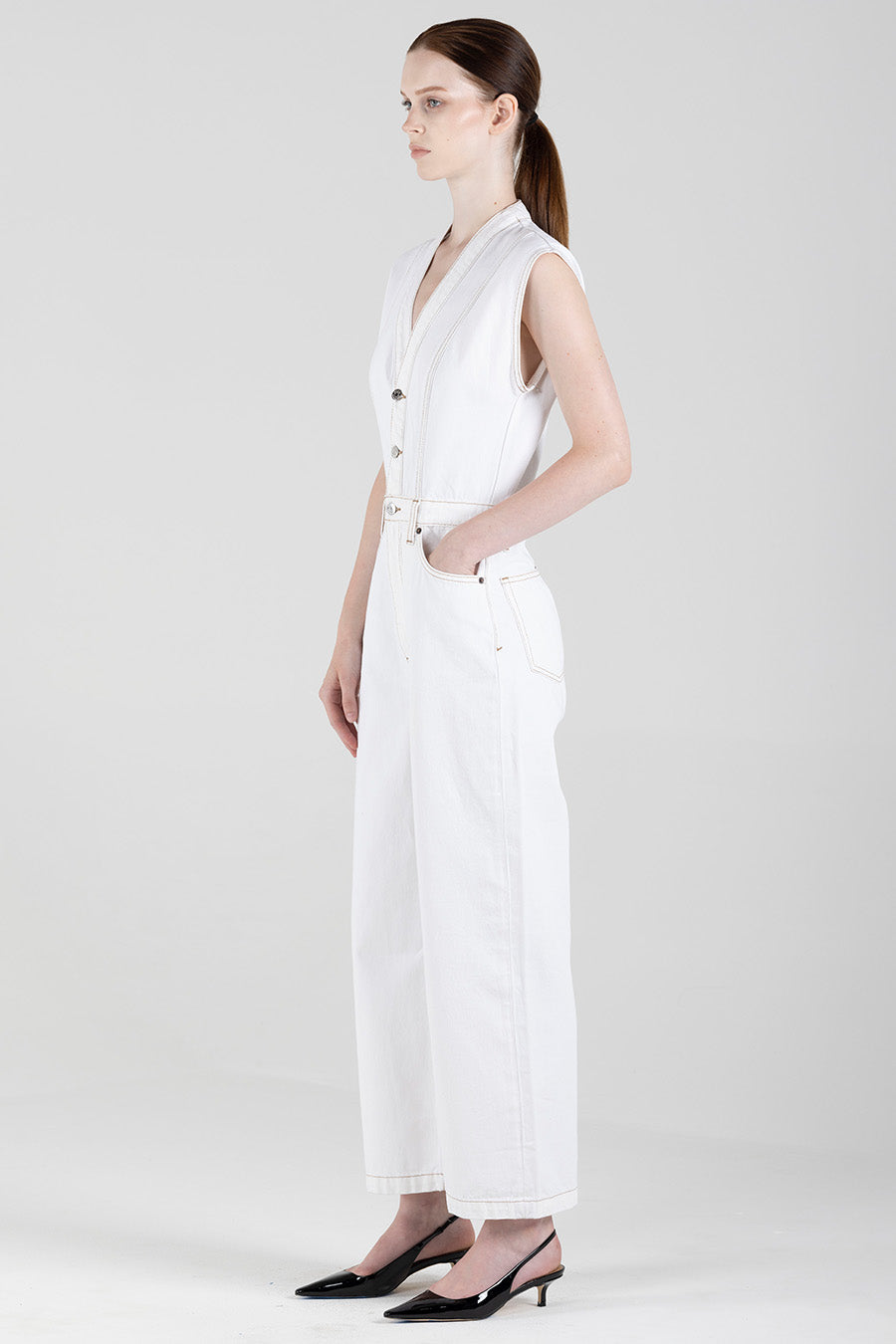 Camden Jumpsuit - Vintage White