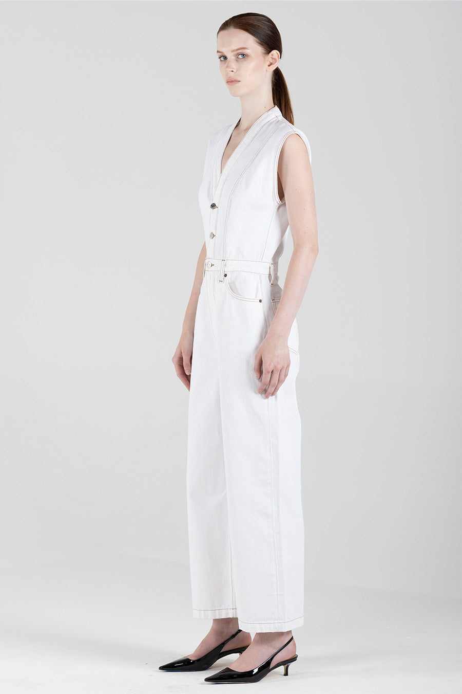 Camden Jumpsuit - Vintage White