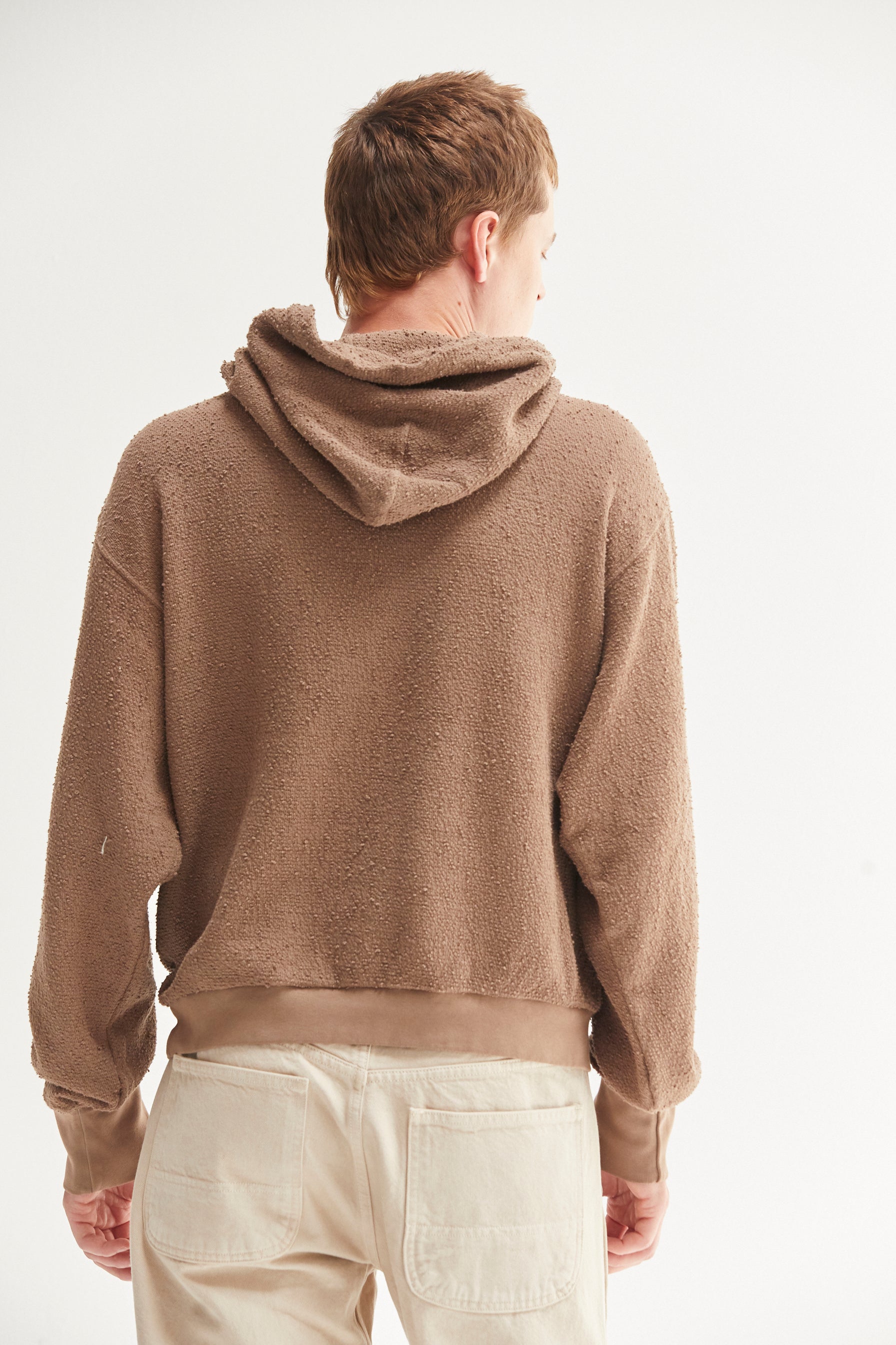 Joseph Boucle Hoodie in Mushroom