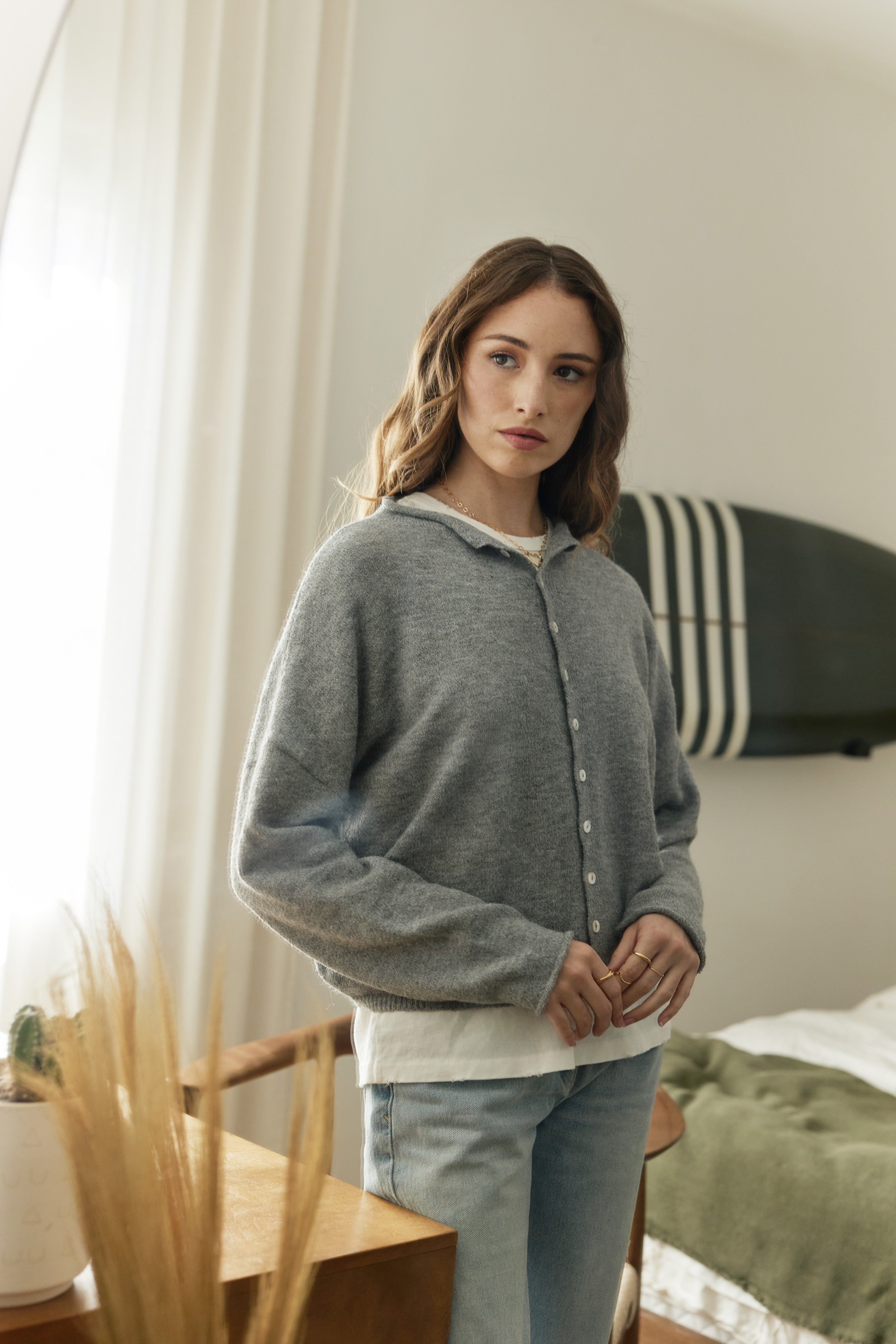 Maisie Sweater in Heather Grey