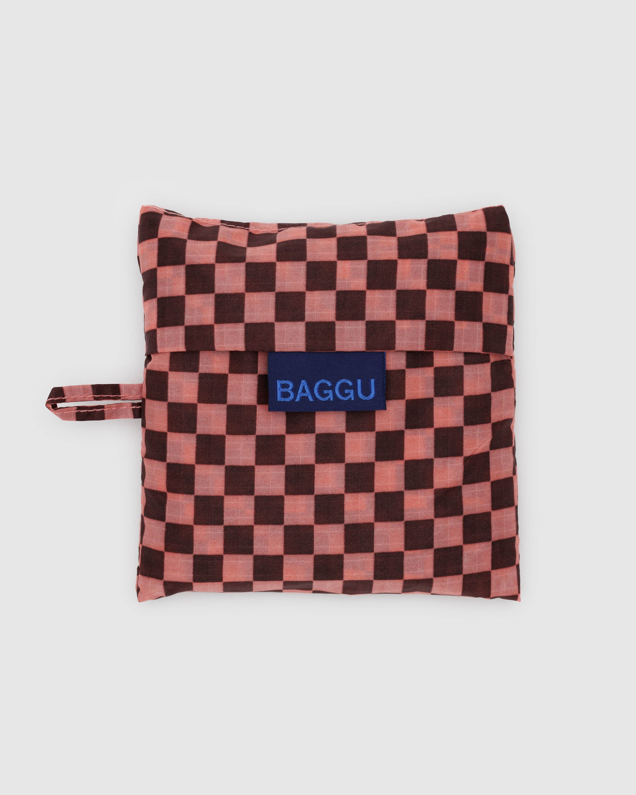 Standard Baggu in Pink Brown Check