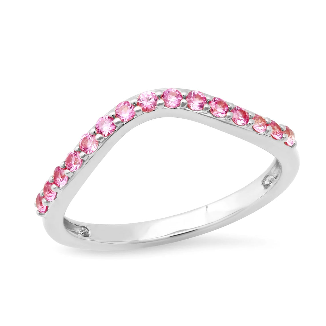 Pink Sapphire Contour Ring