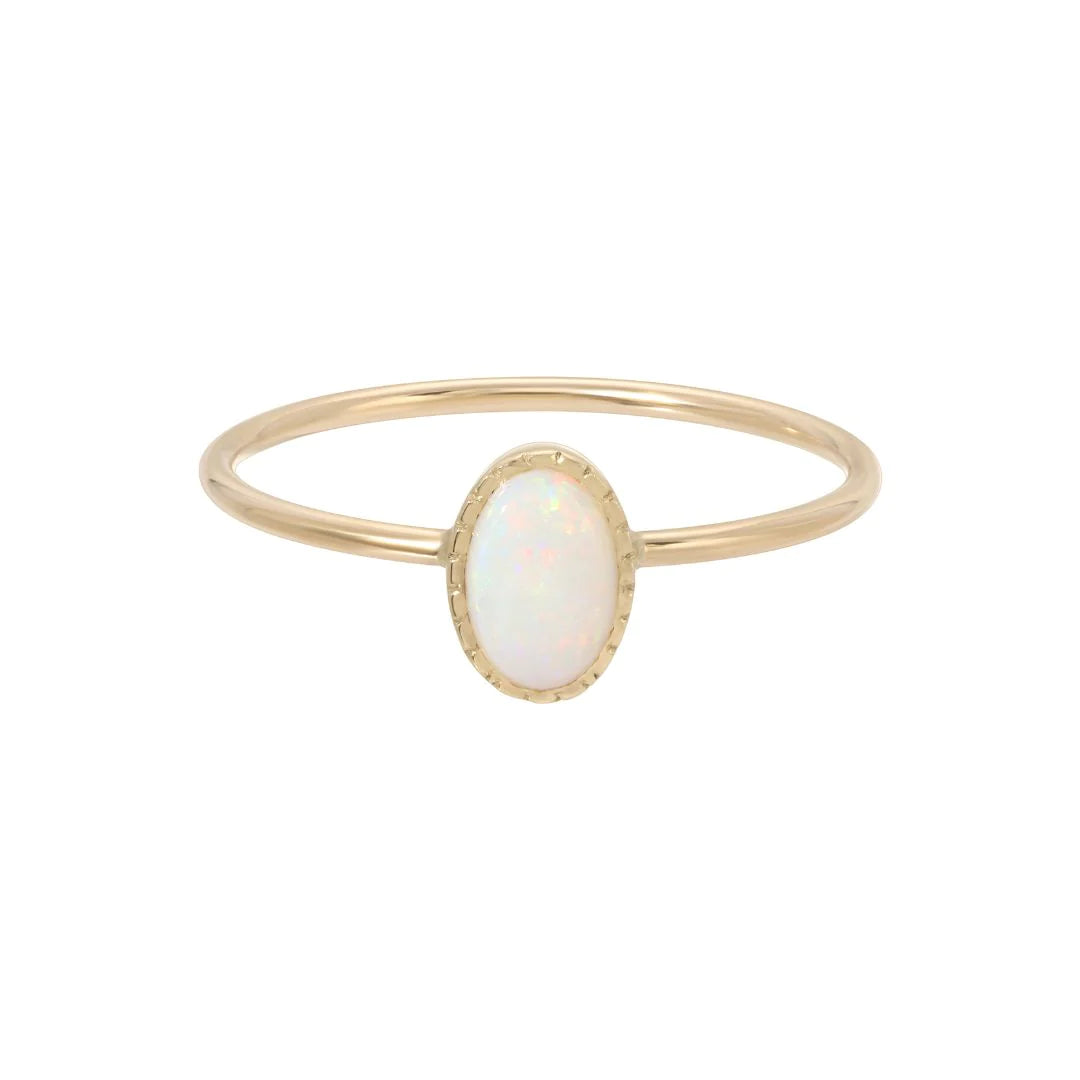 Opal Oval Wisp Ring