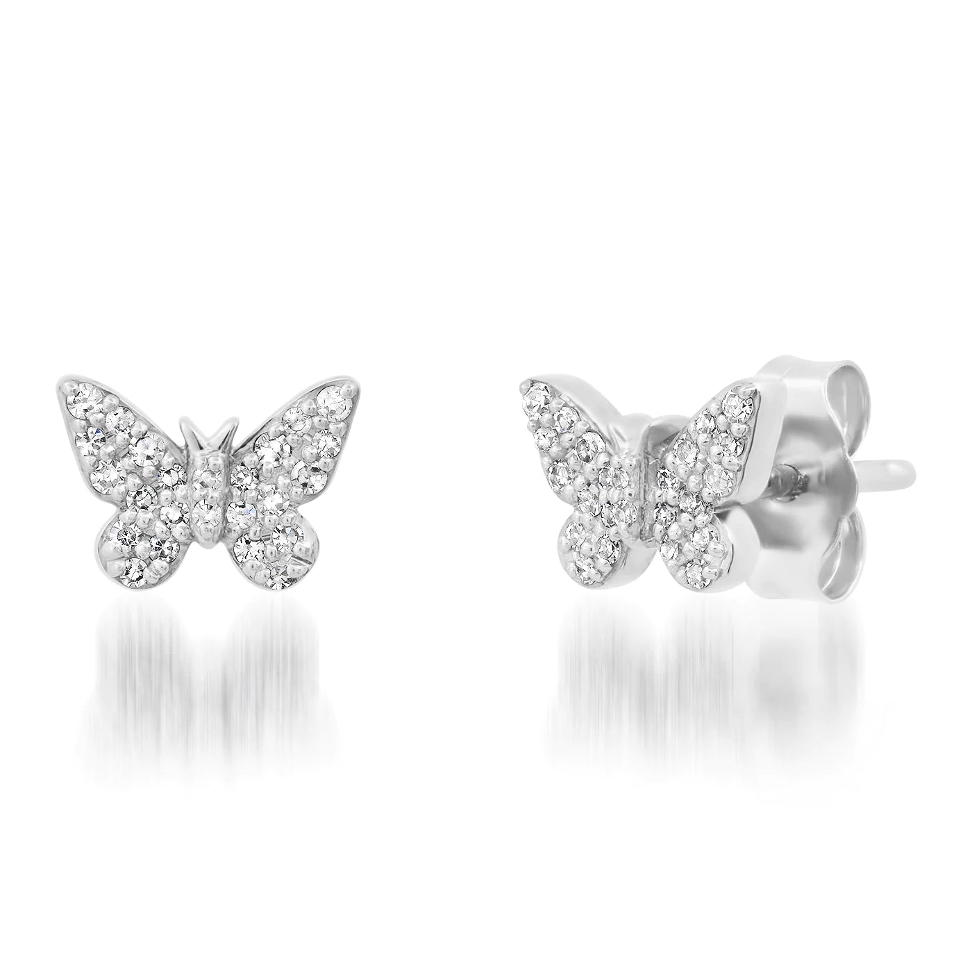 Diamond Butterfly Studs