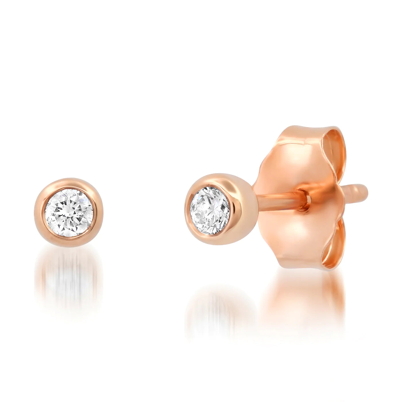 Diamond Bezel Set Studs